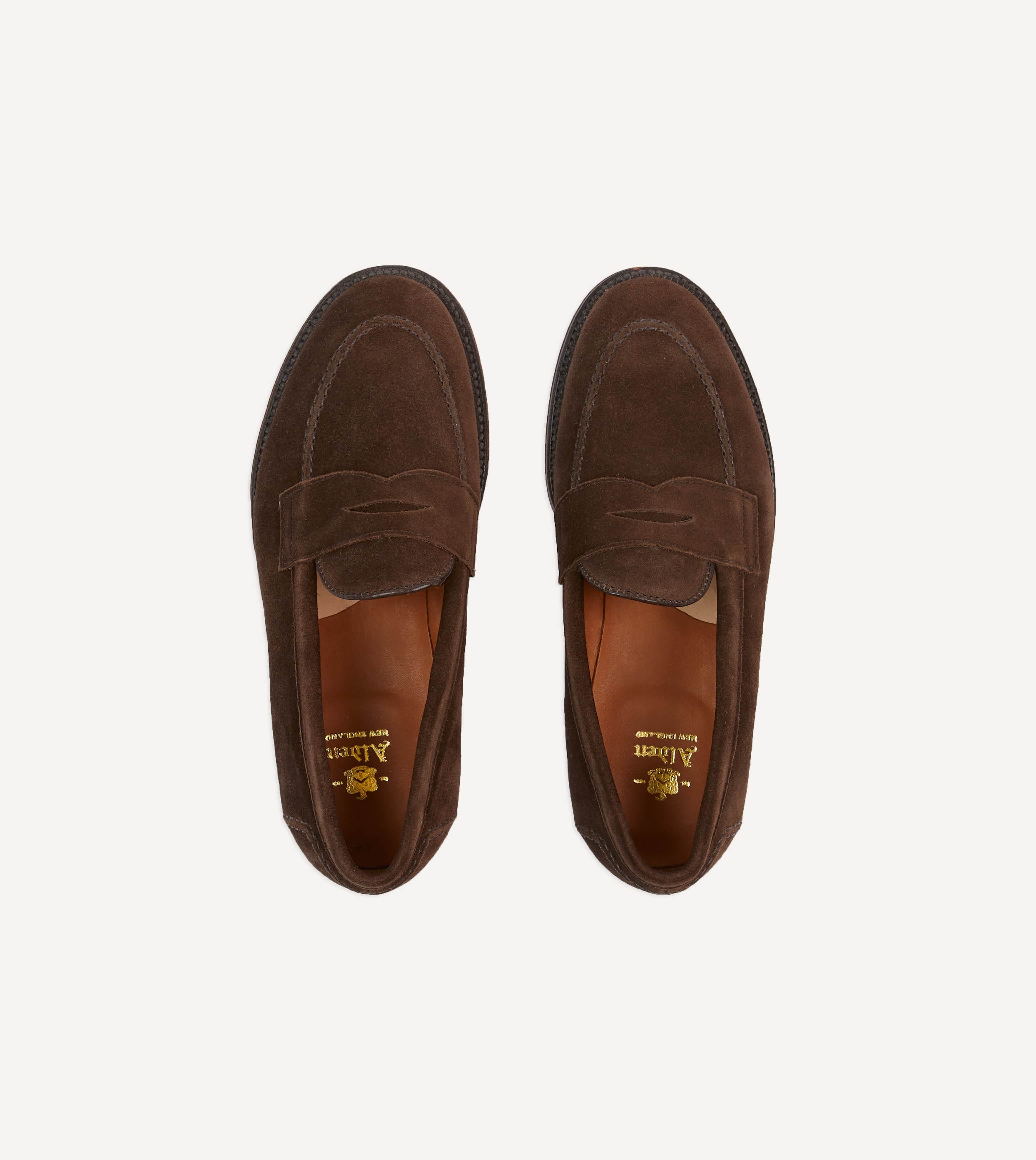 Alden Brown Suede Penny Loafer - Image 4