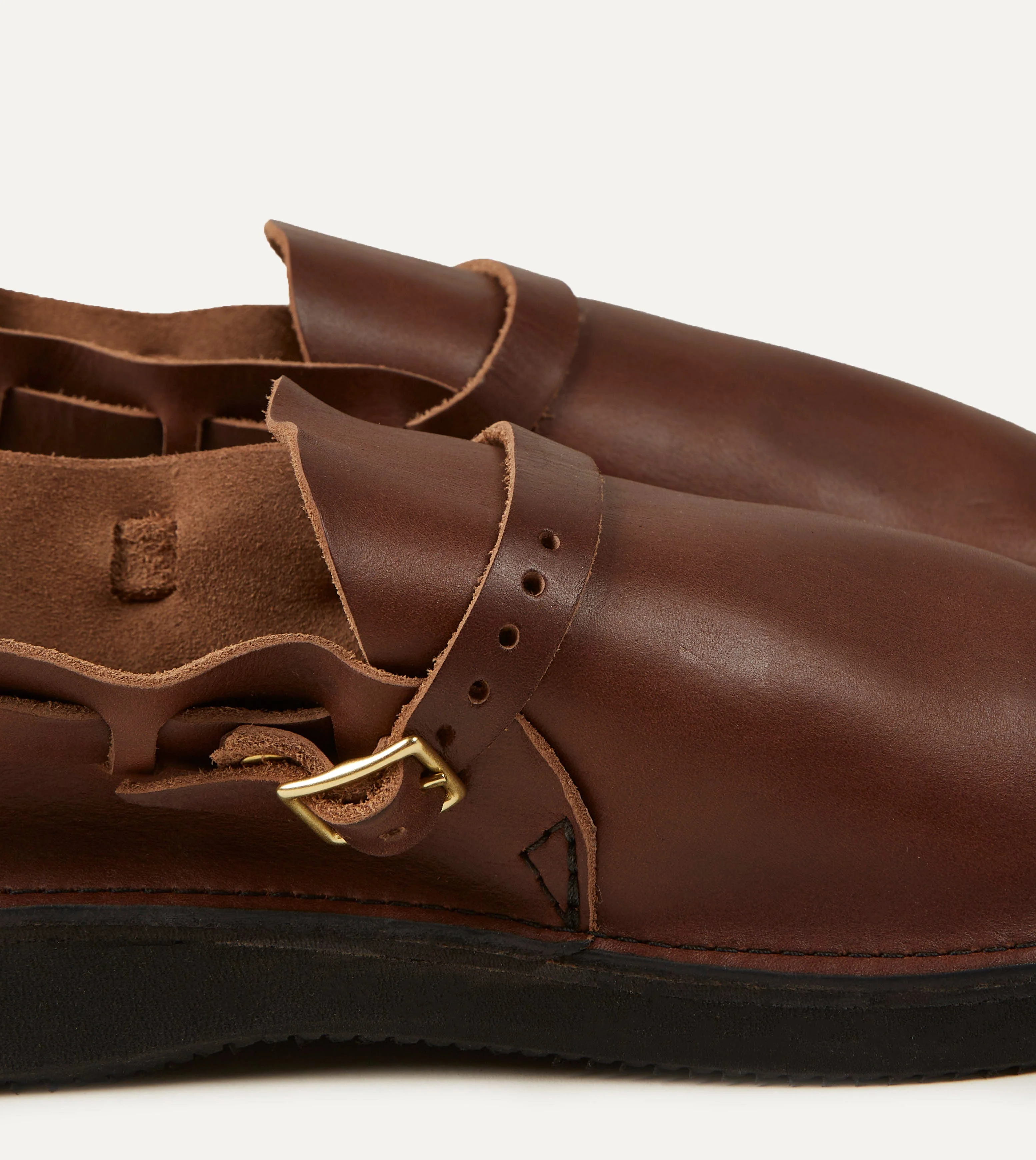 Aurora Shoe Co. Middle English Brown Full Grain Leather Shoe - Image 4