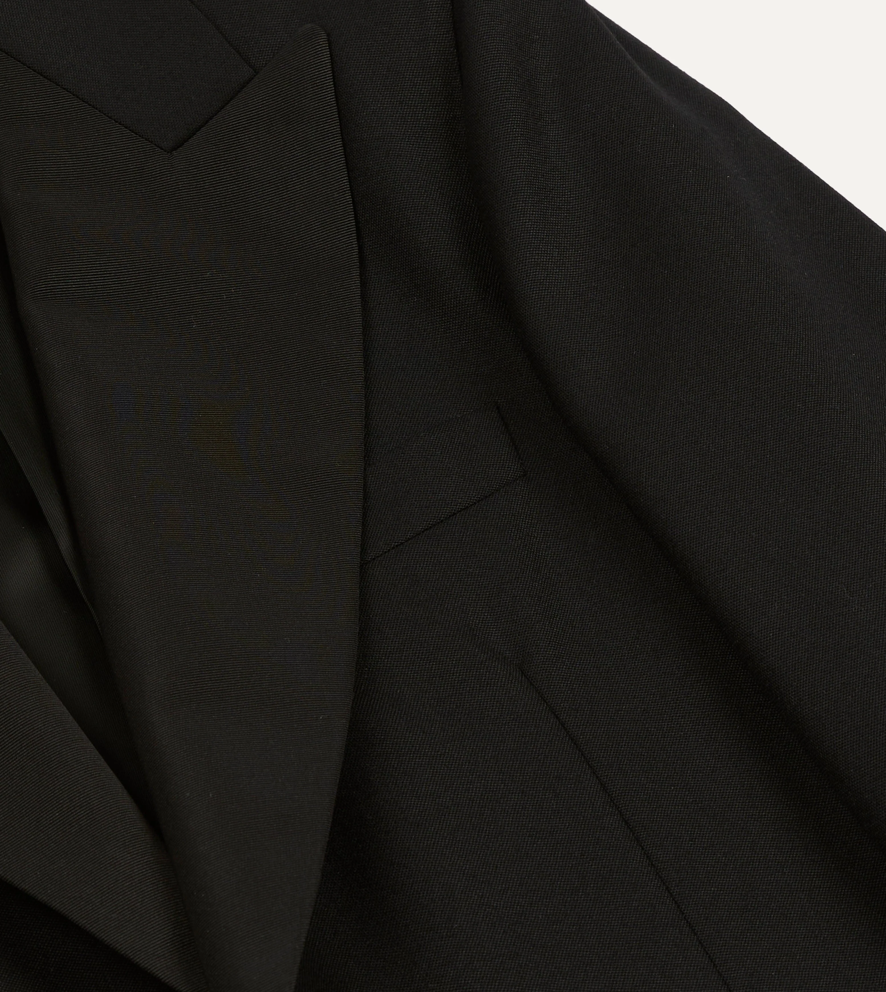Black Barathea Wool Dinner Jacket - Image 4