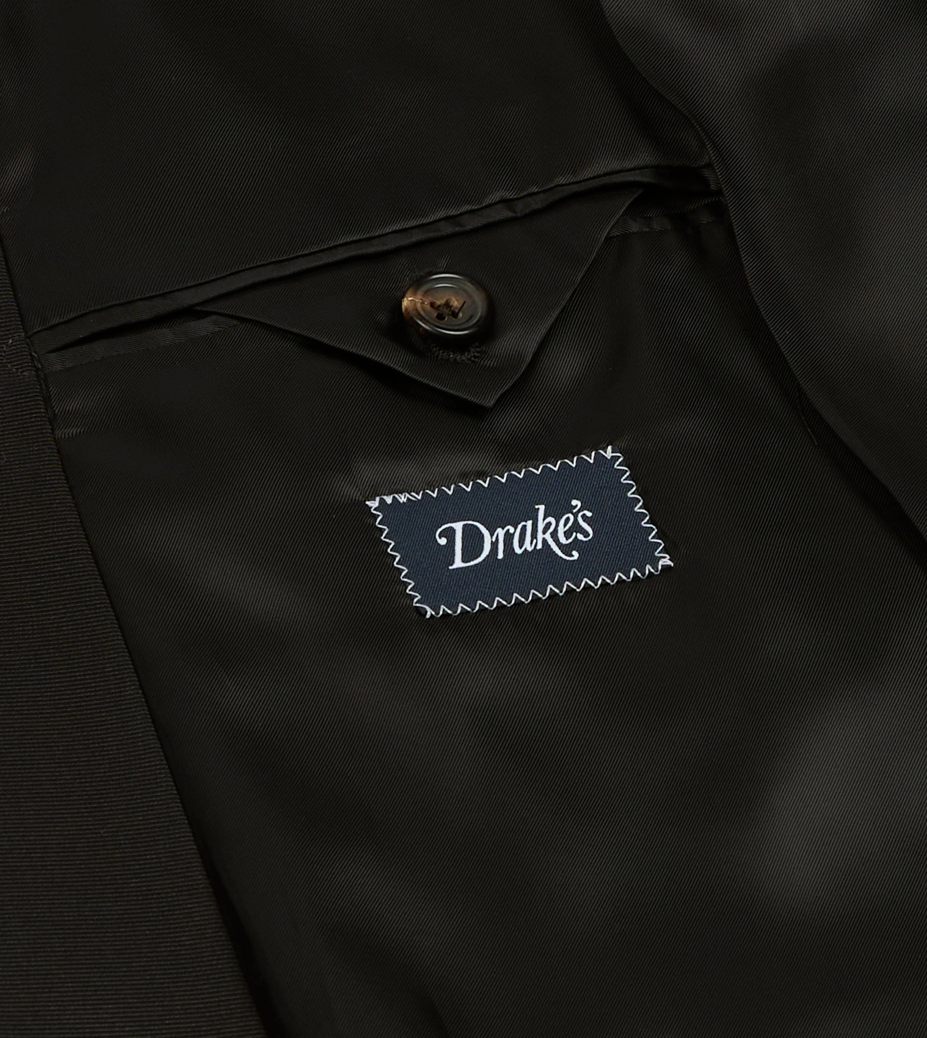 Black Barathea Wool Dinner Jacket - Image 7