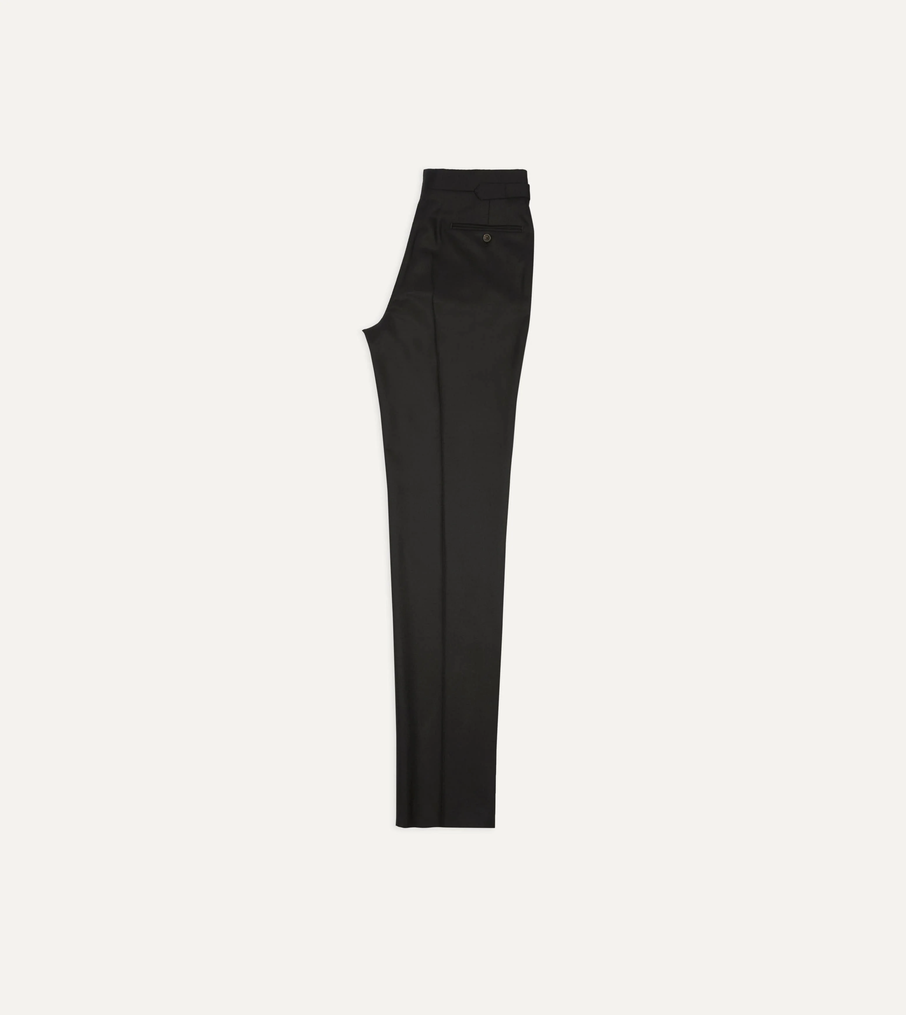 Black Barathea Wool Dinner Trousers - Image 6