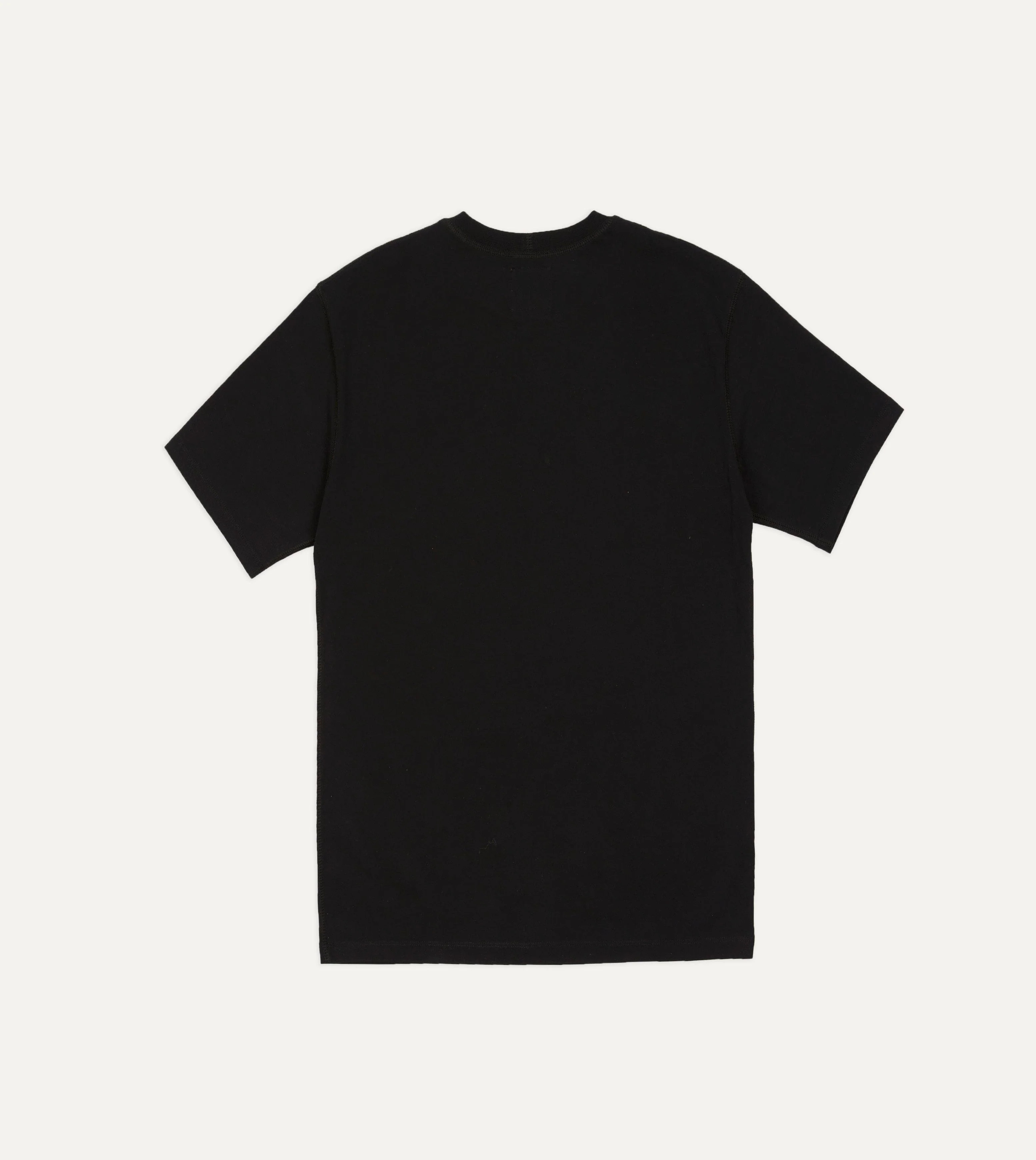 Black Cotton Crew Neck Hiking T-Shirt - Image 4