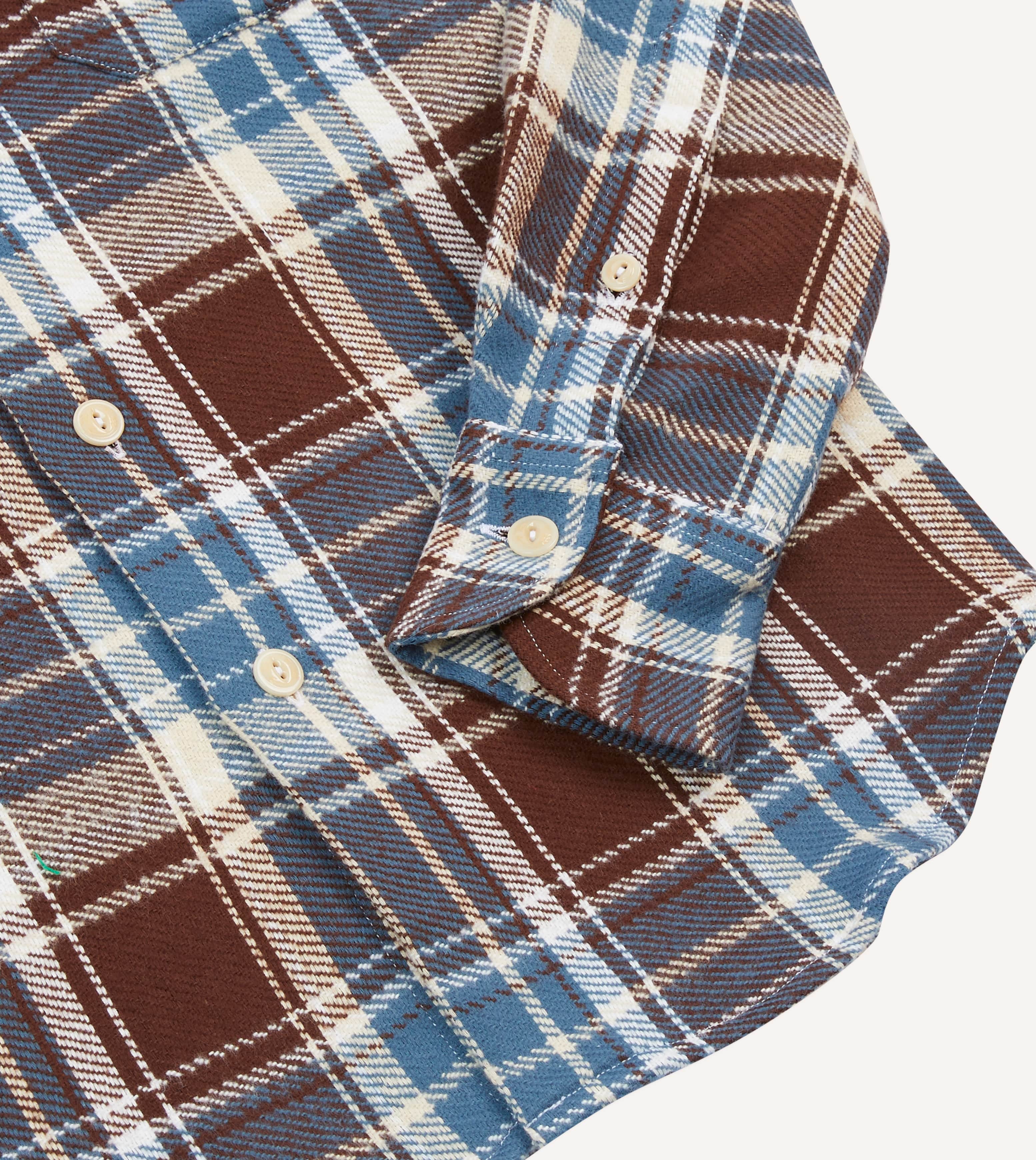 Blue Check Heavy Cotton Two-Pocket Work Shirt - Image 5