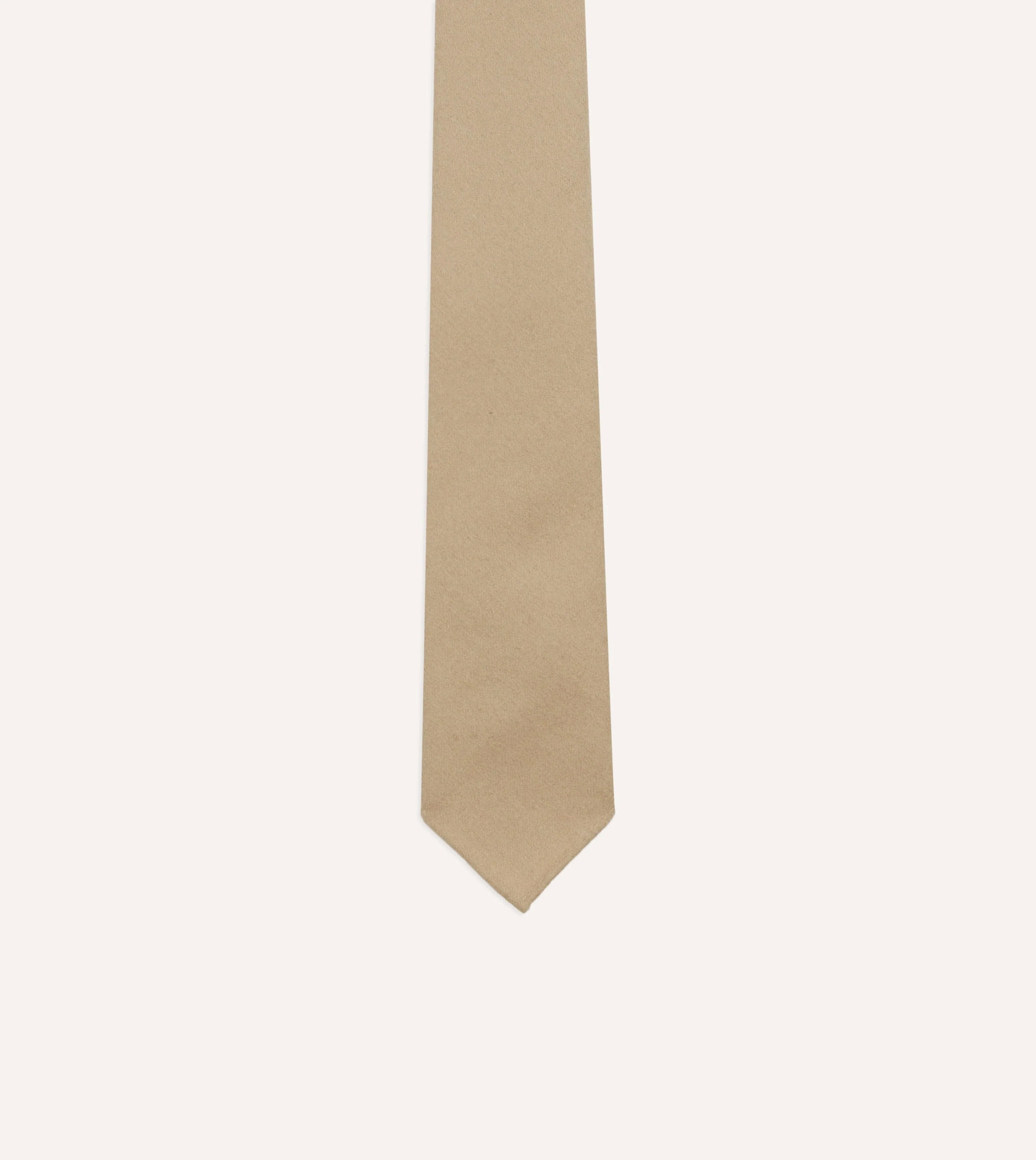 Camel Super Fine Merino Wool Self Tipped Tie - Image 4