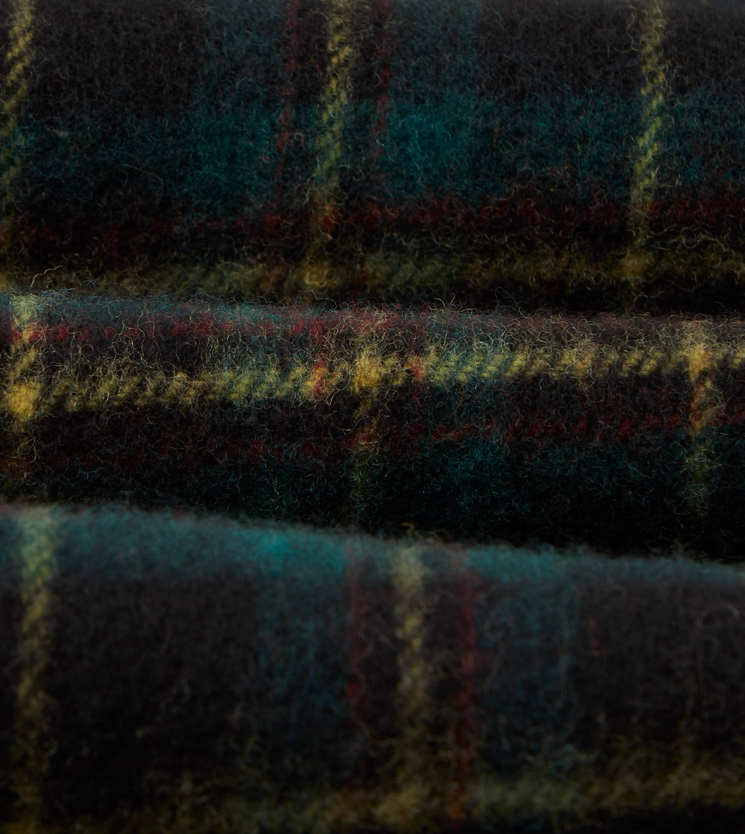 Campbell Tartan Lambswool Washed Check Scarf - Image 2