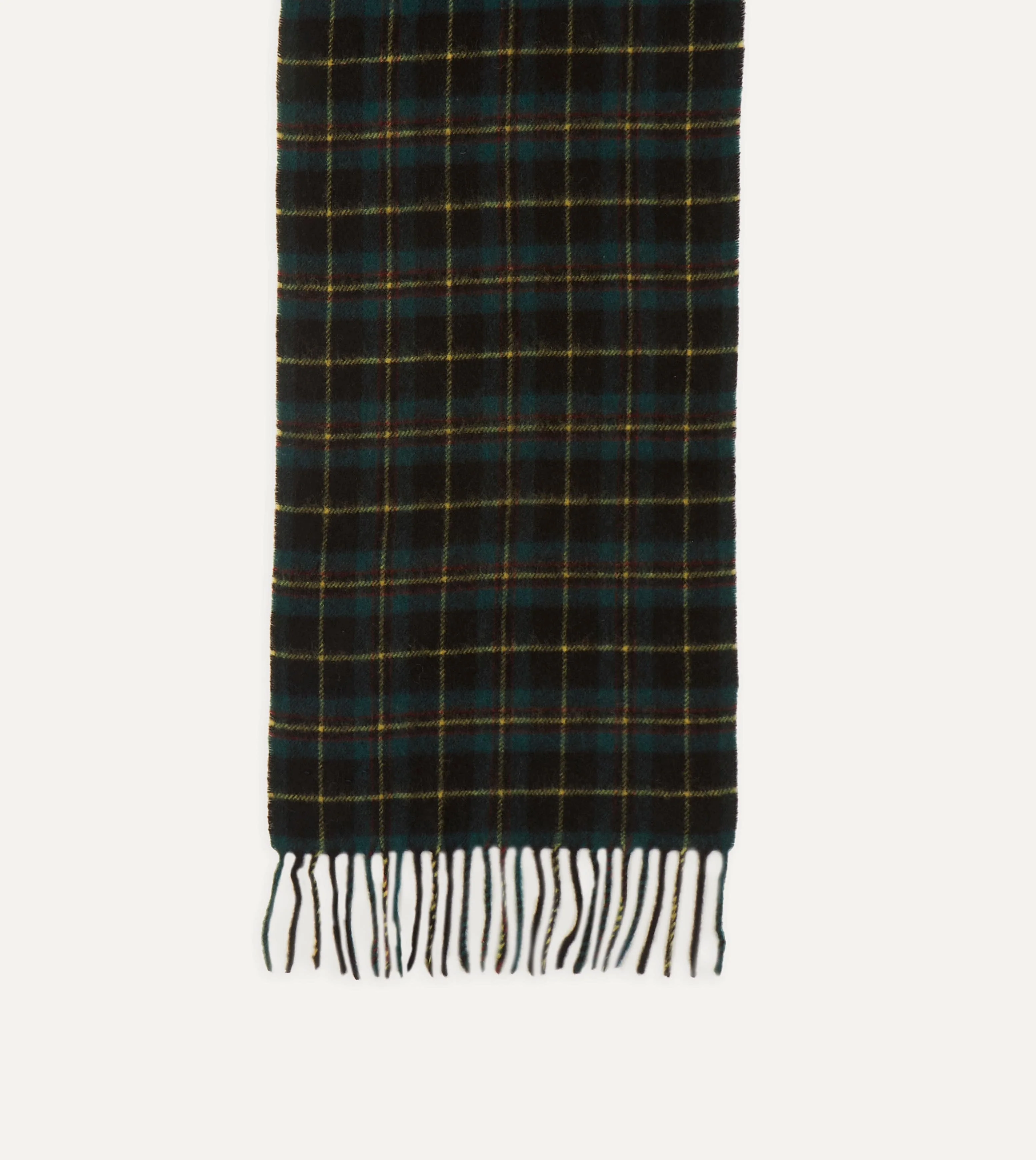 Campbell Tartan Lambswool Washed Check Scarf - Image 4