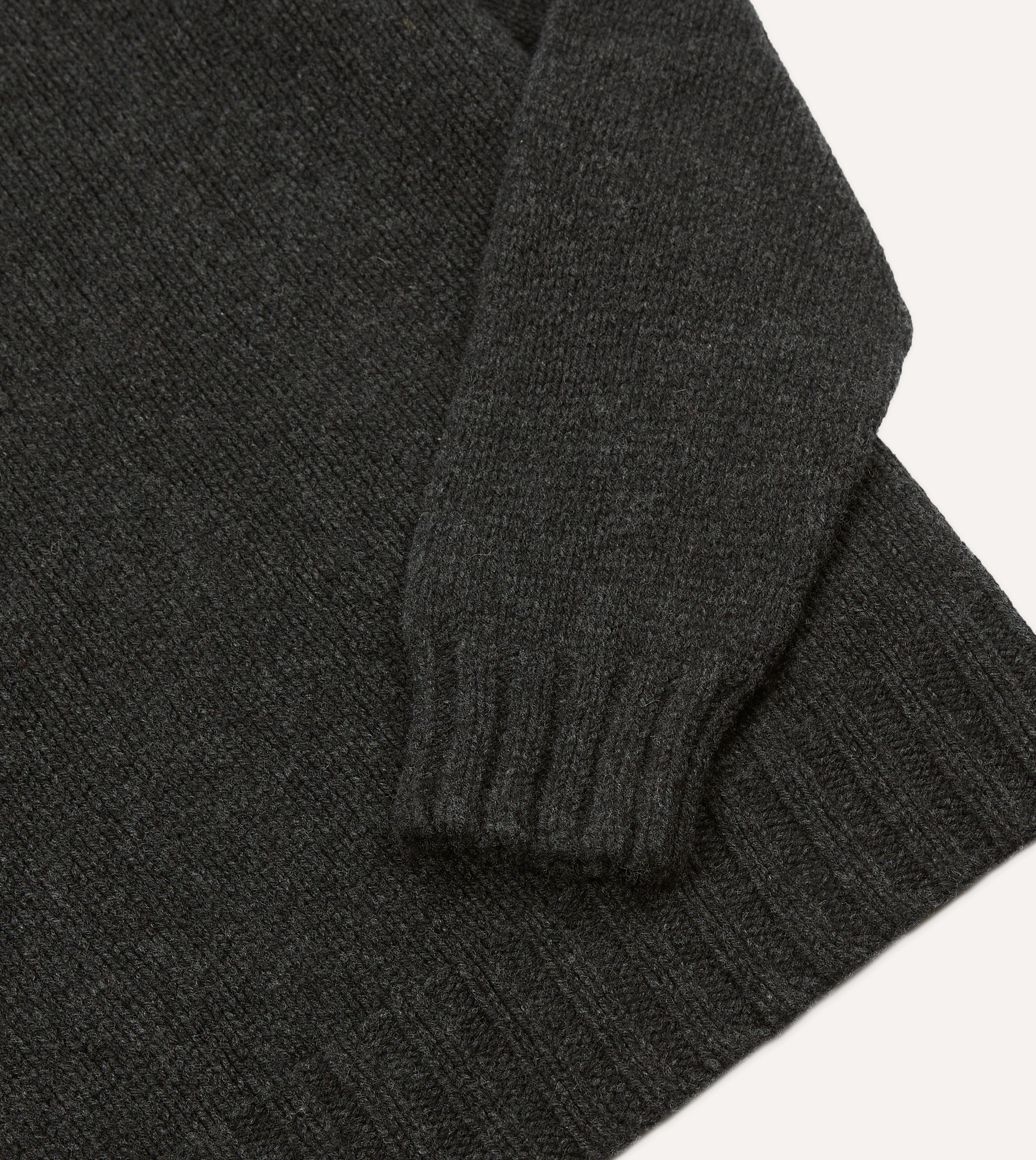 Charcoal Lambswool Submariner Roll Neck Jumper - Image 4