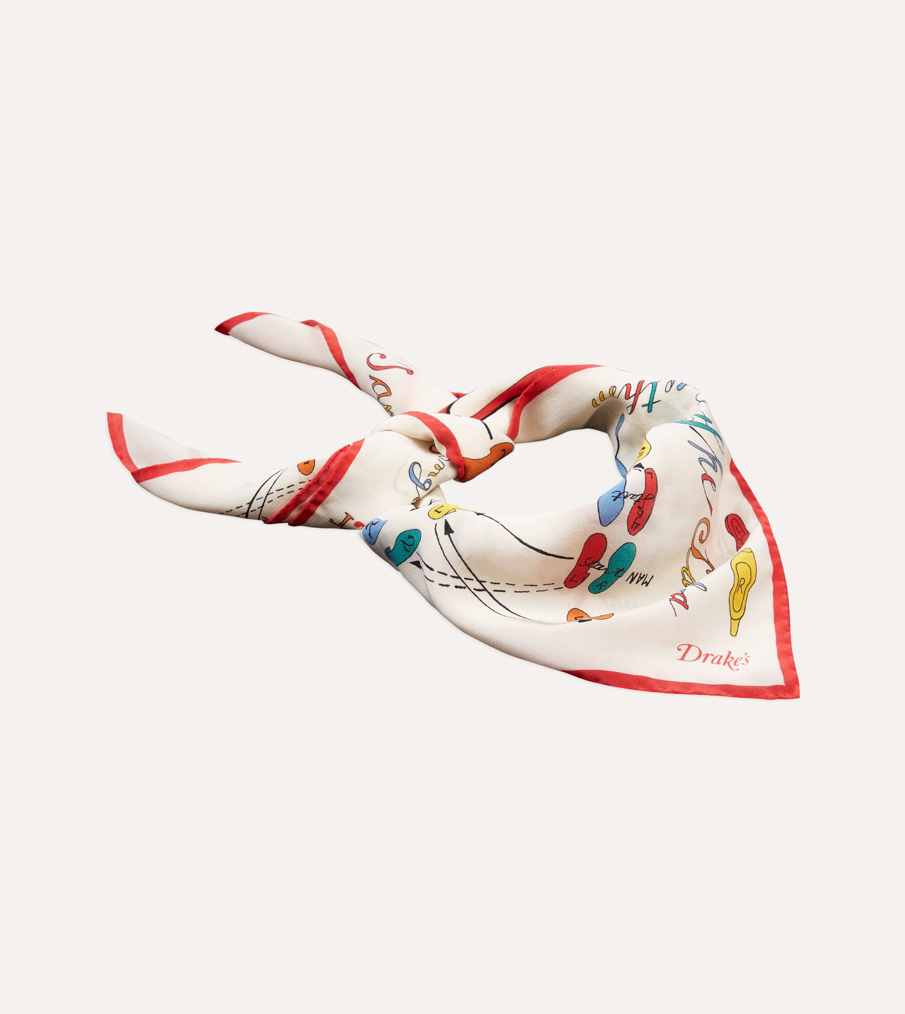 Dance Steps Print Silk Bandana - Image 4