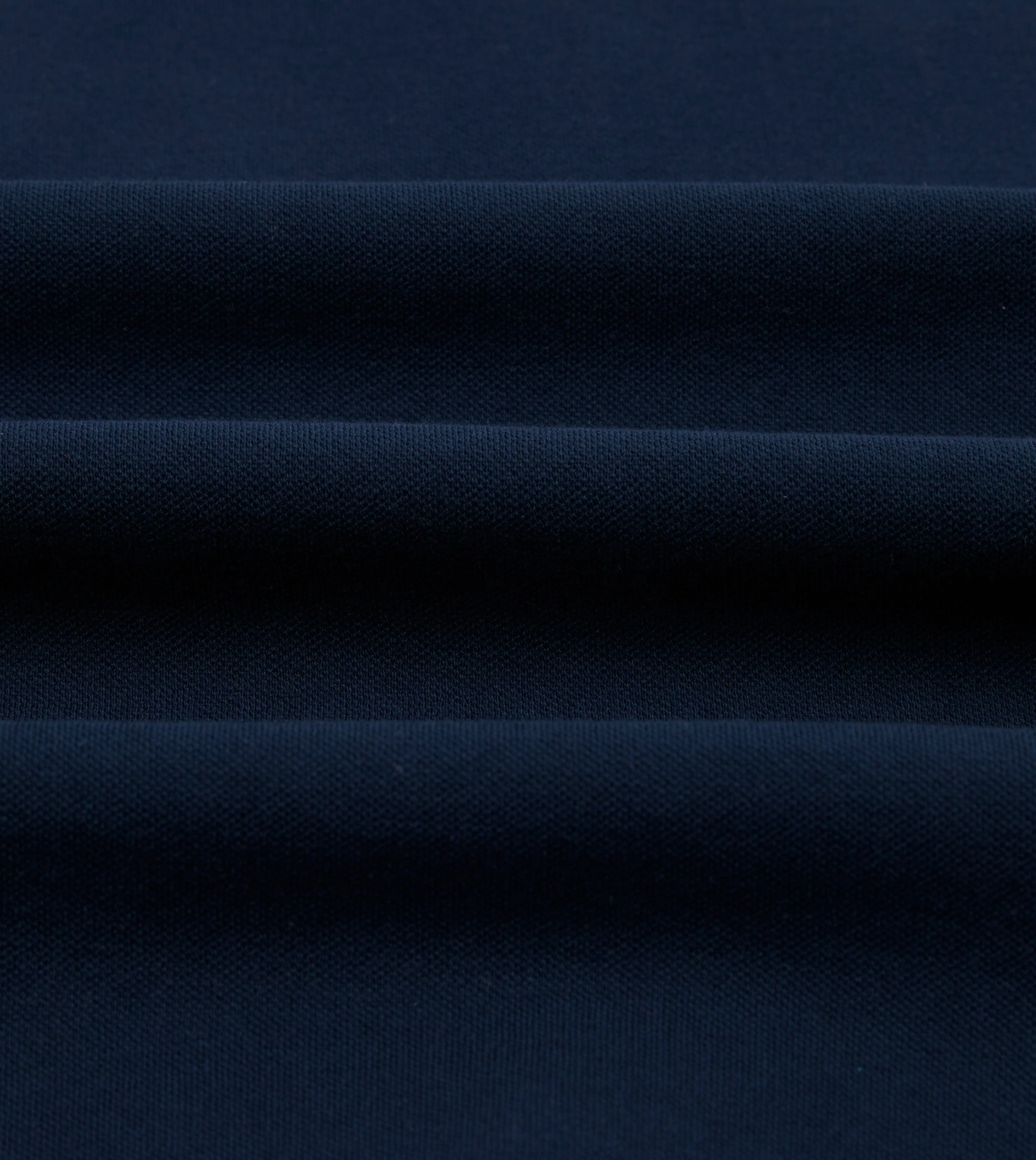 Dark Navy Piqué Cotton Polo Shirt - Image 2