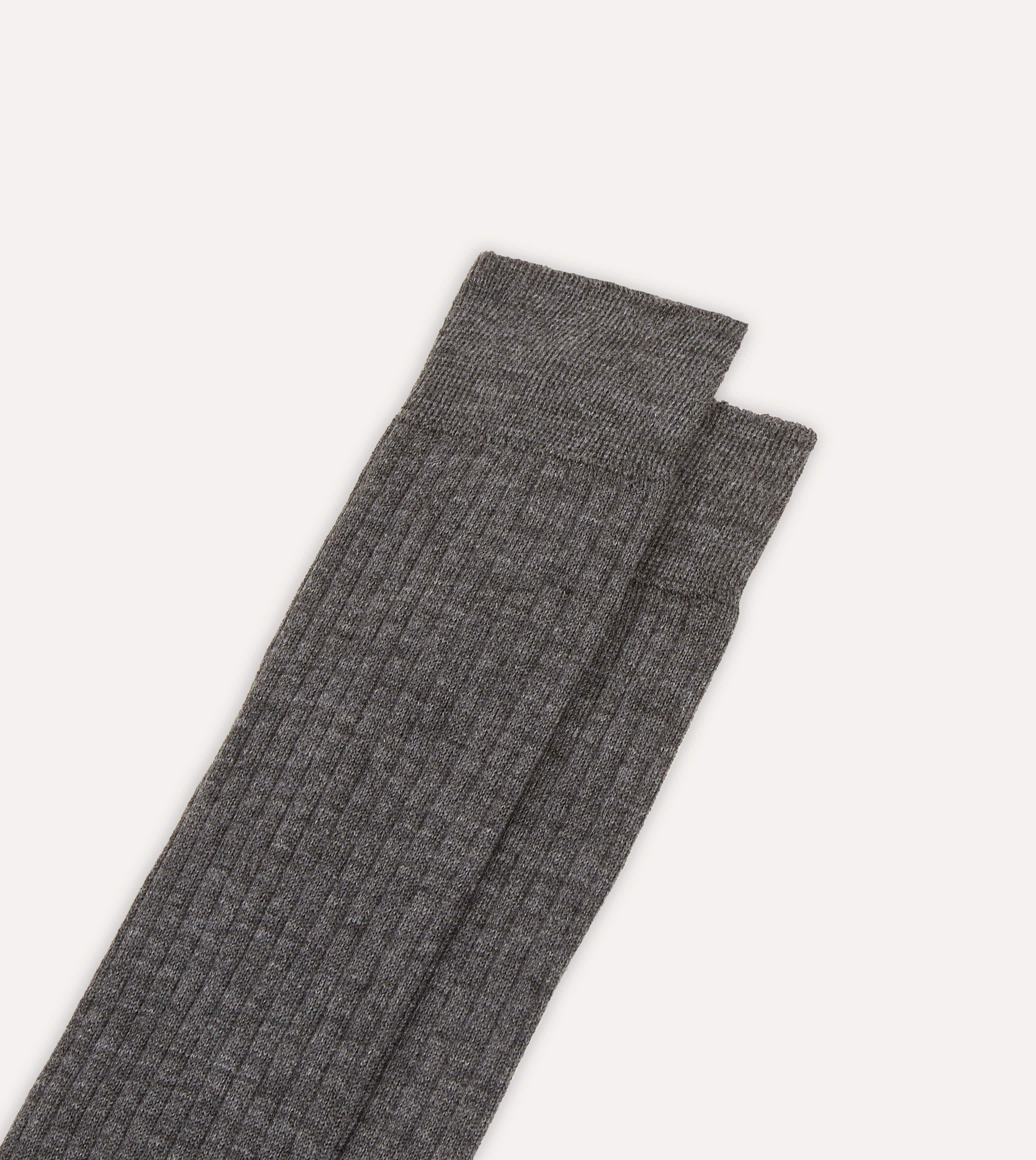 Grey Wool Over-The-Calf Socks - Image 3