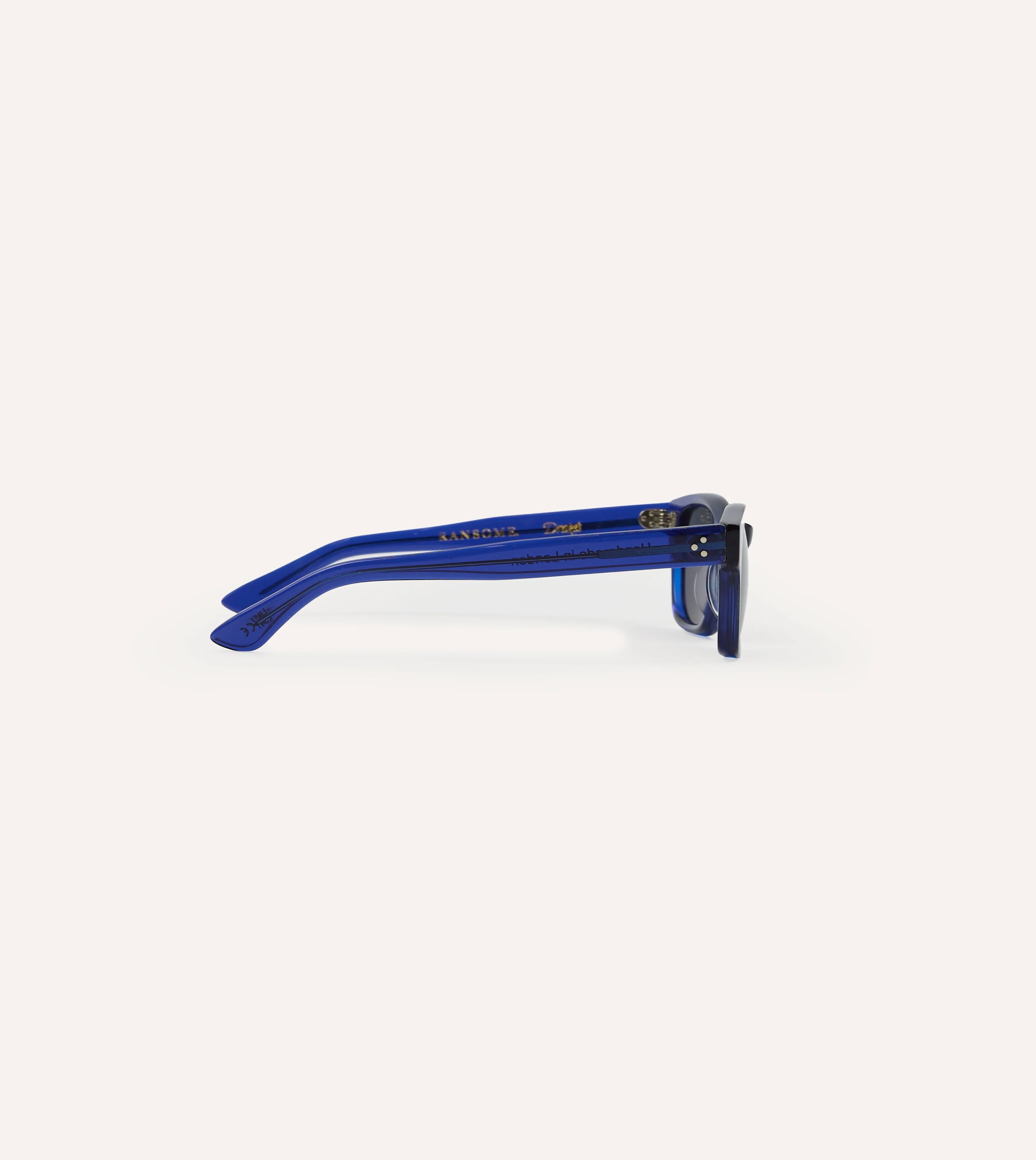 Drake's by Ransome Bottle Blue Rectangle Frame Sunglasses - Image 3