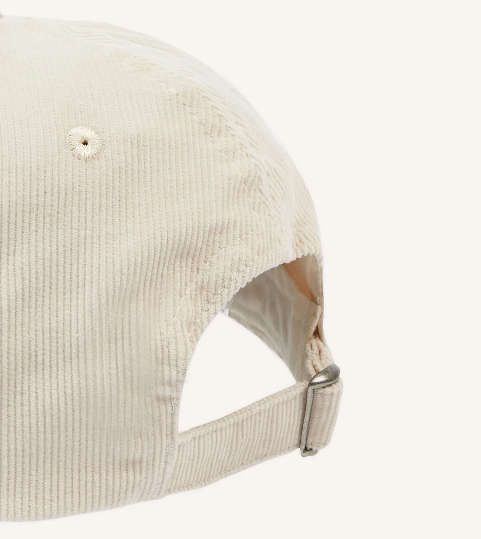 Ecru Kantha Flower Emblem Cotton Baseball Cap - Image 2