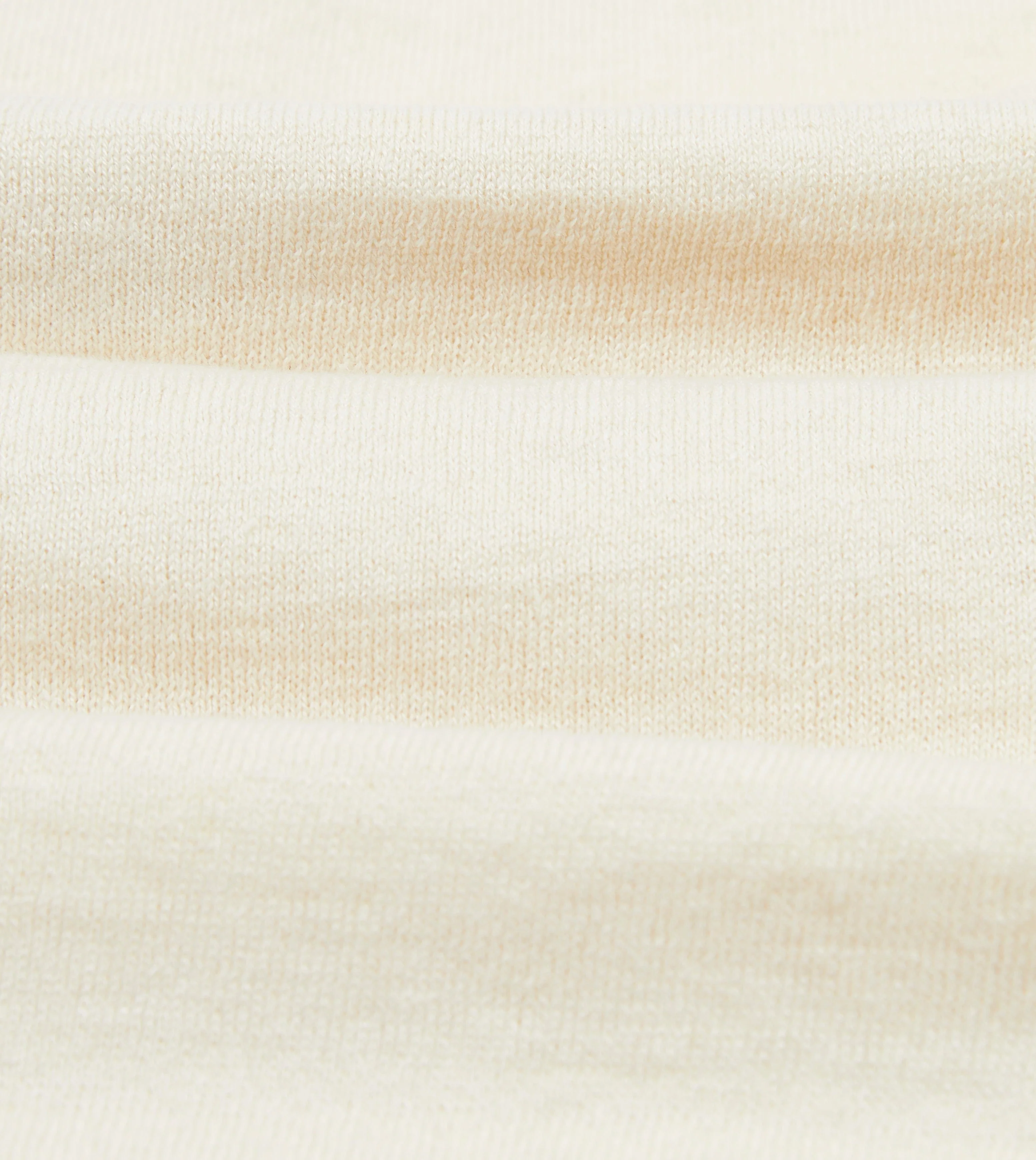 Ecru Knitted Linen-Cotton Short-Sleeve Polo Shirt - Image 2