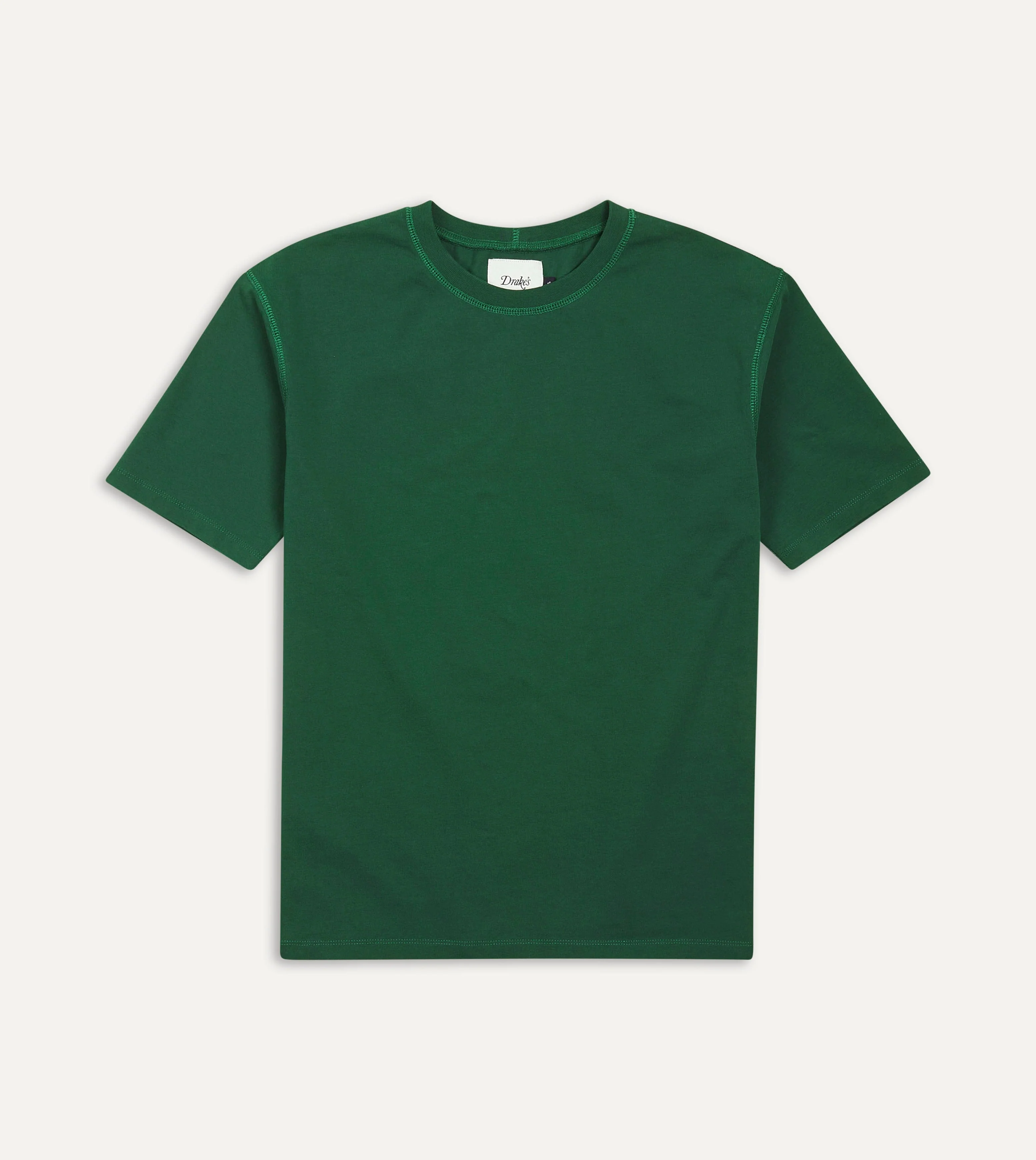 Forest Green Cotton Crew Neck Hiking T-Shirt - Image 3