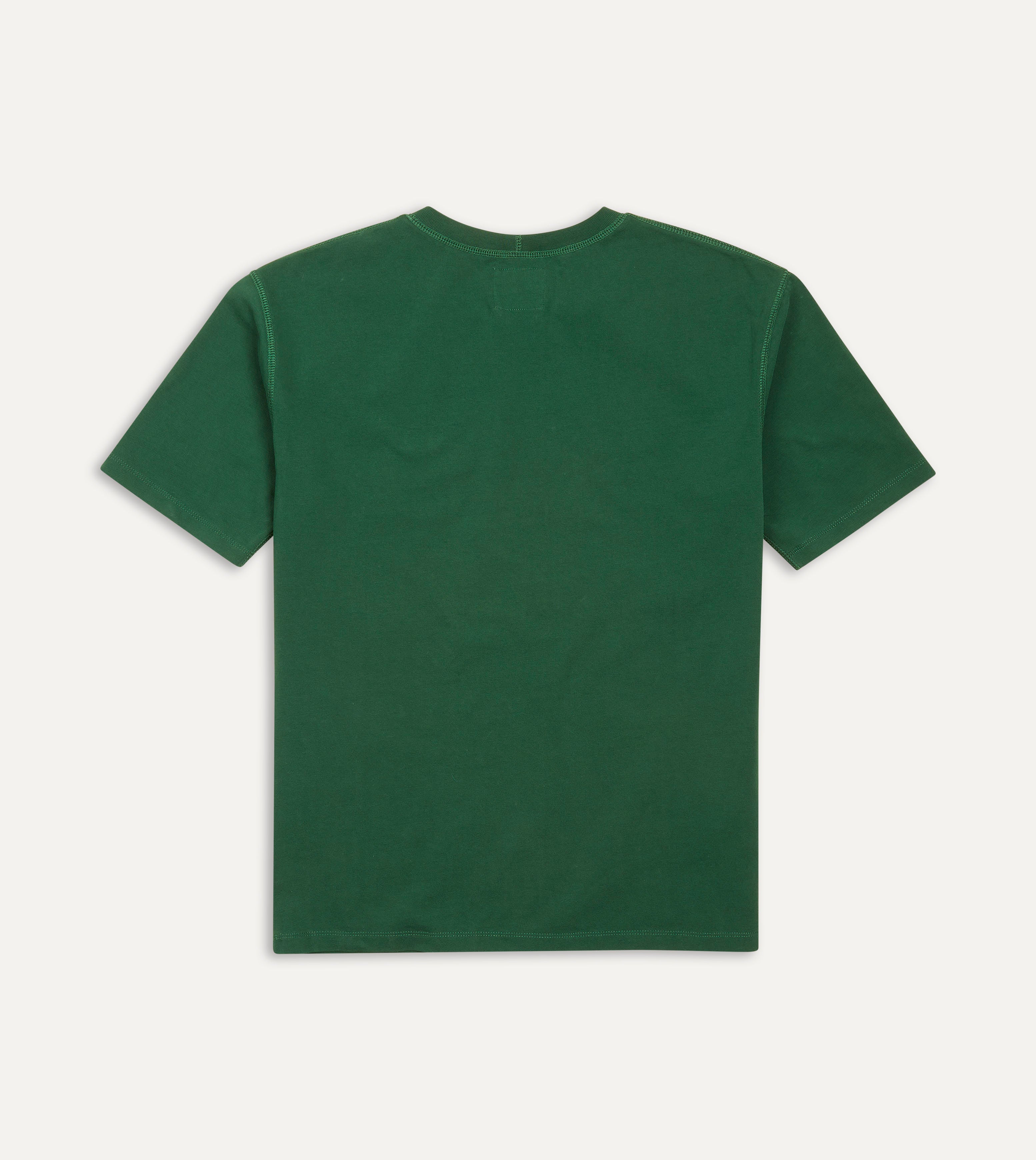 Forest Green Cotton Crew Neck Hiking T-Shirt - Image 6