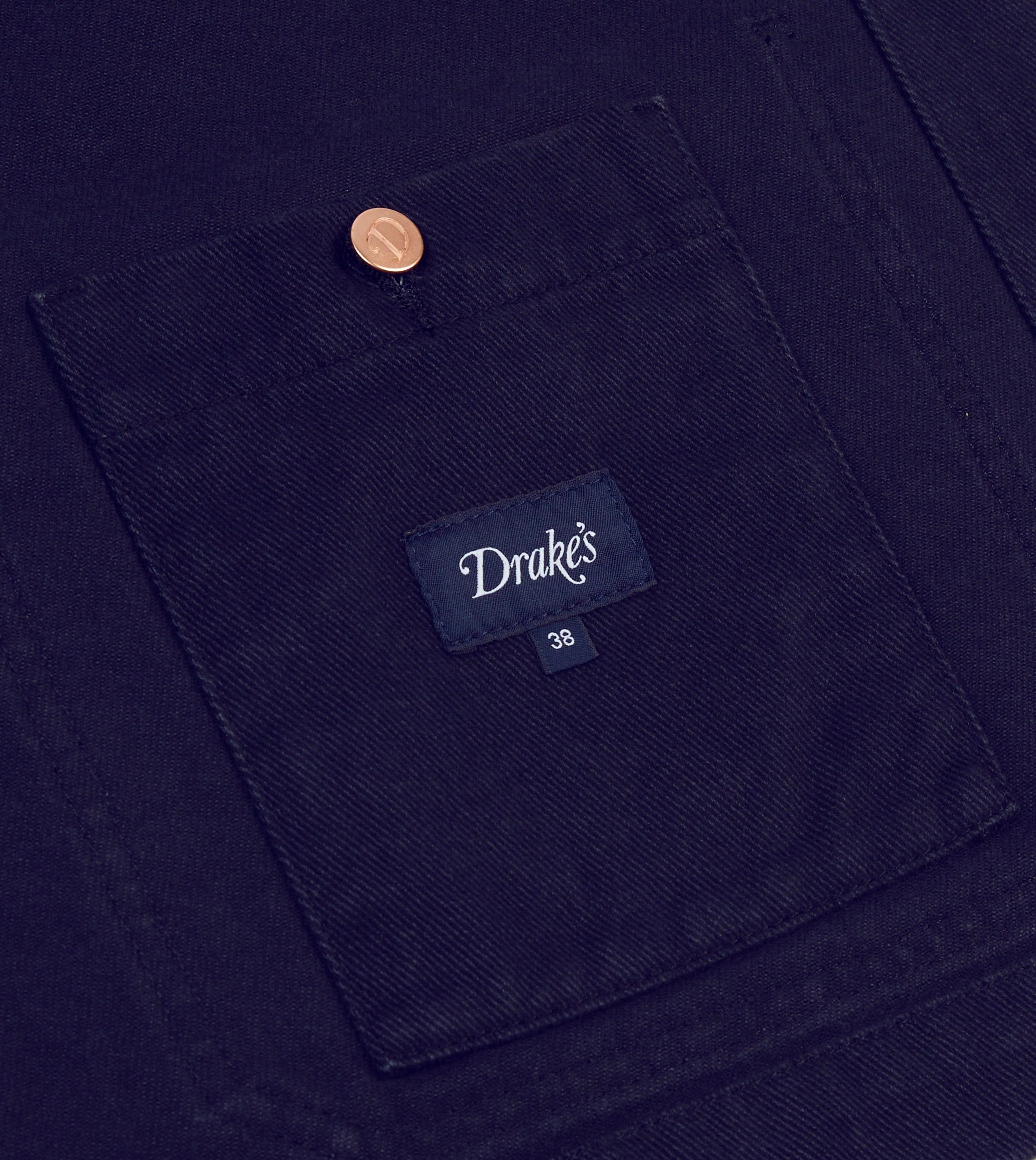 French Blue Heavy Twill Cotton Five-Pocket Chore Jacket - Image 8