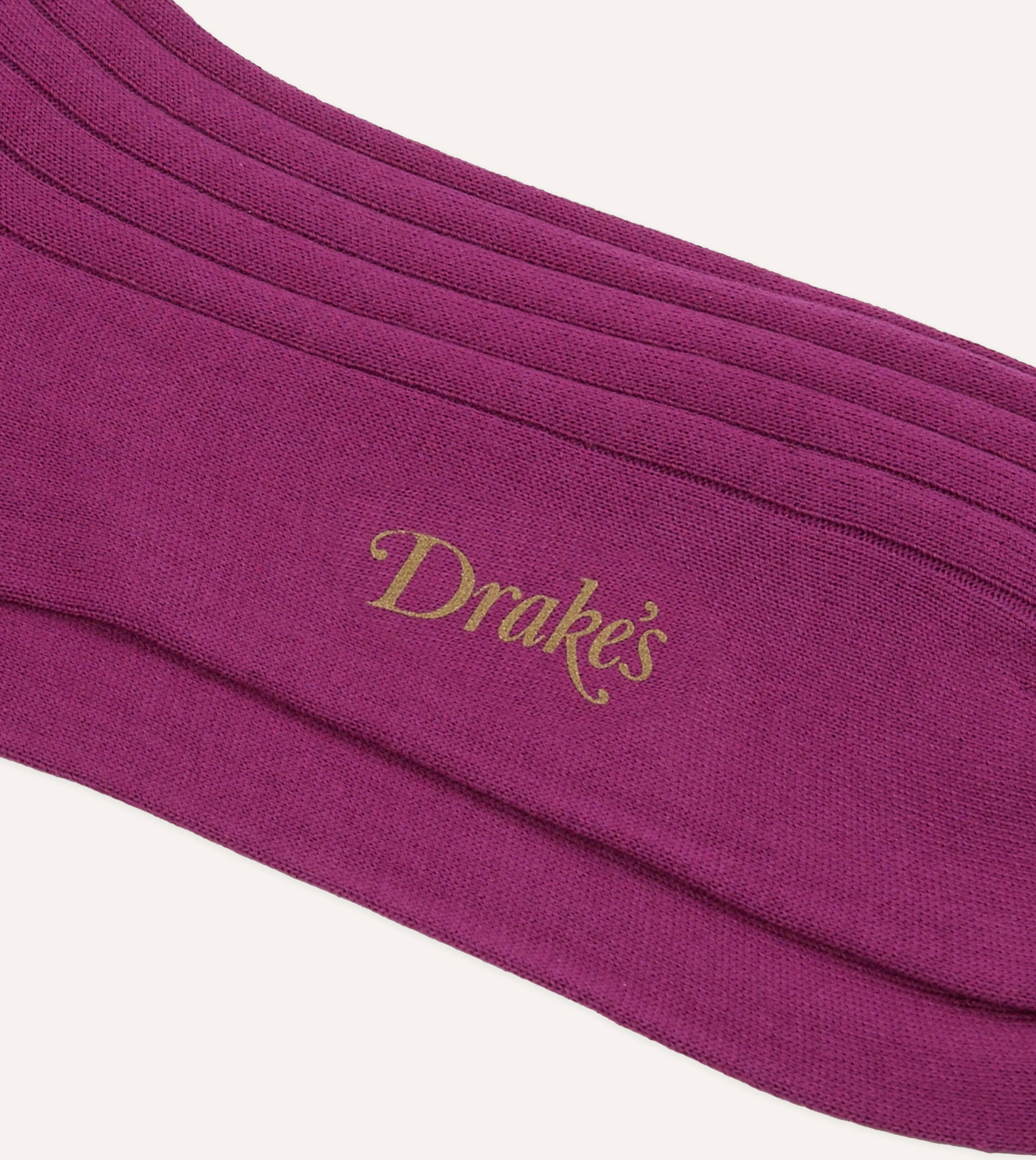 Fuchsia Cotton Mid-Calf Socks - Image 2
