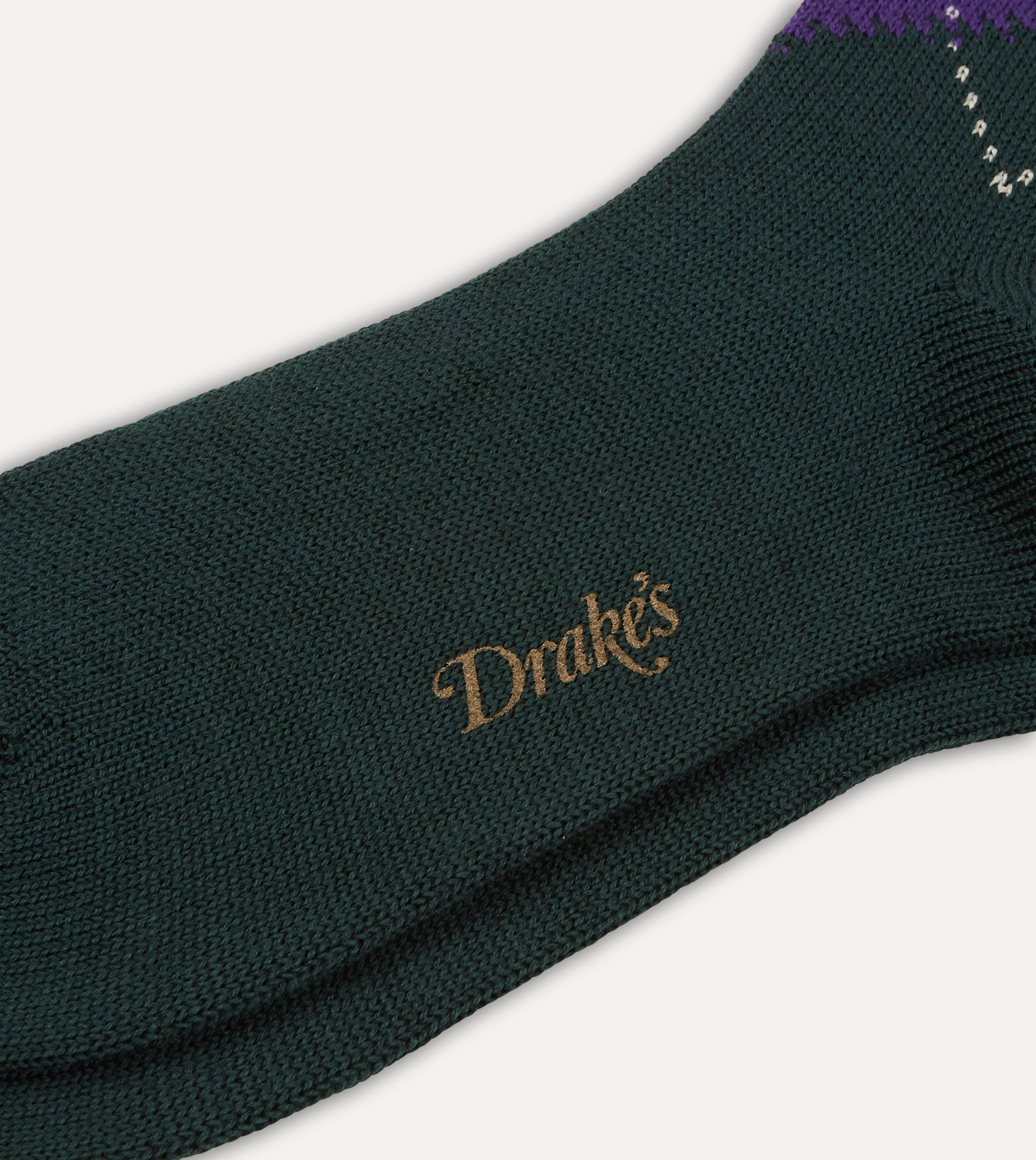 Green Argyle Wool Cotton Socks - Image 2