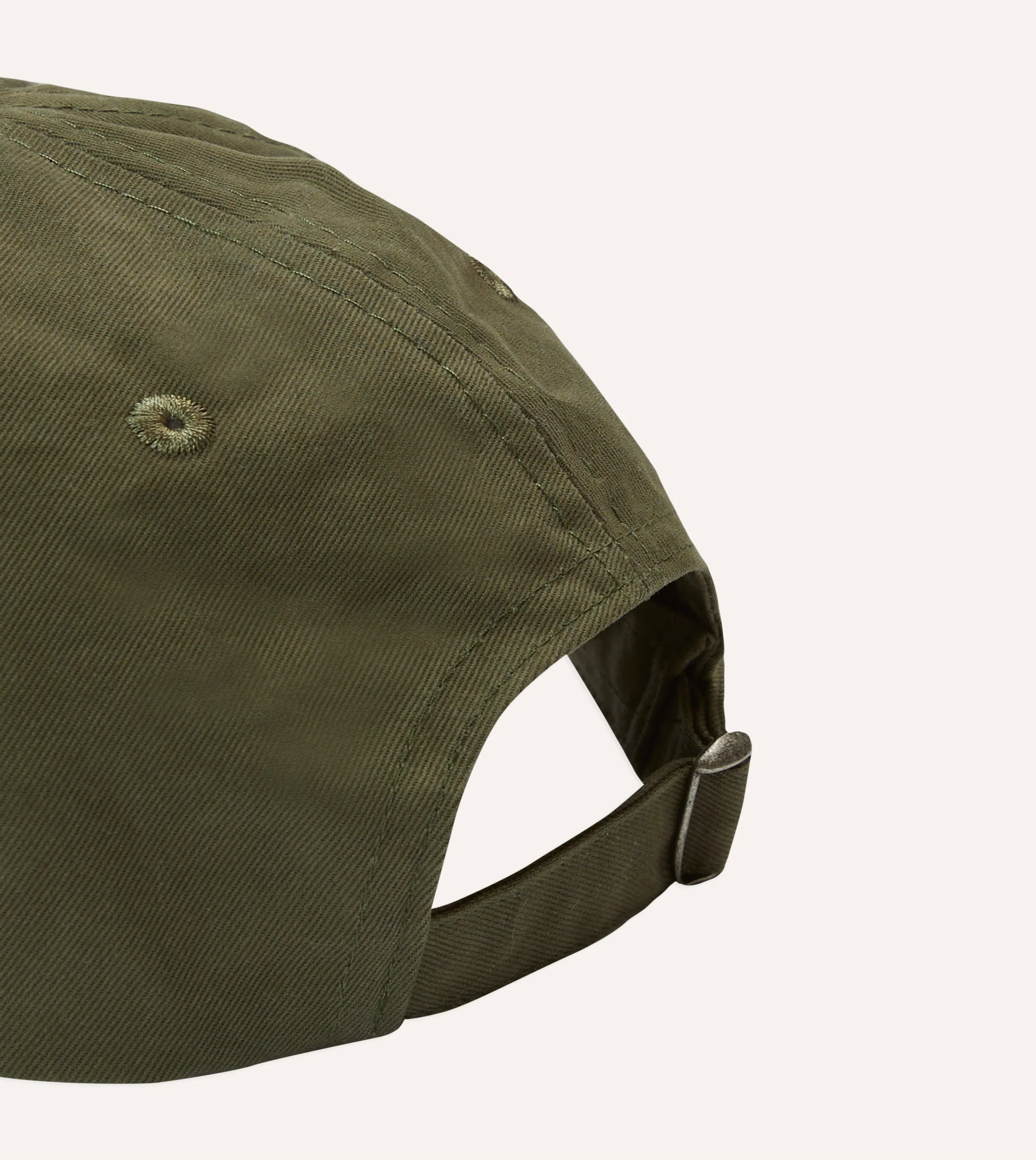 Green Chainstitch 'D' Cotton Twill Baseball Cap - Image 2
