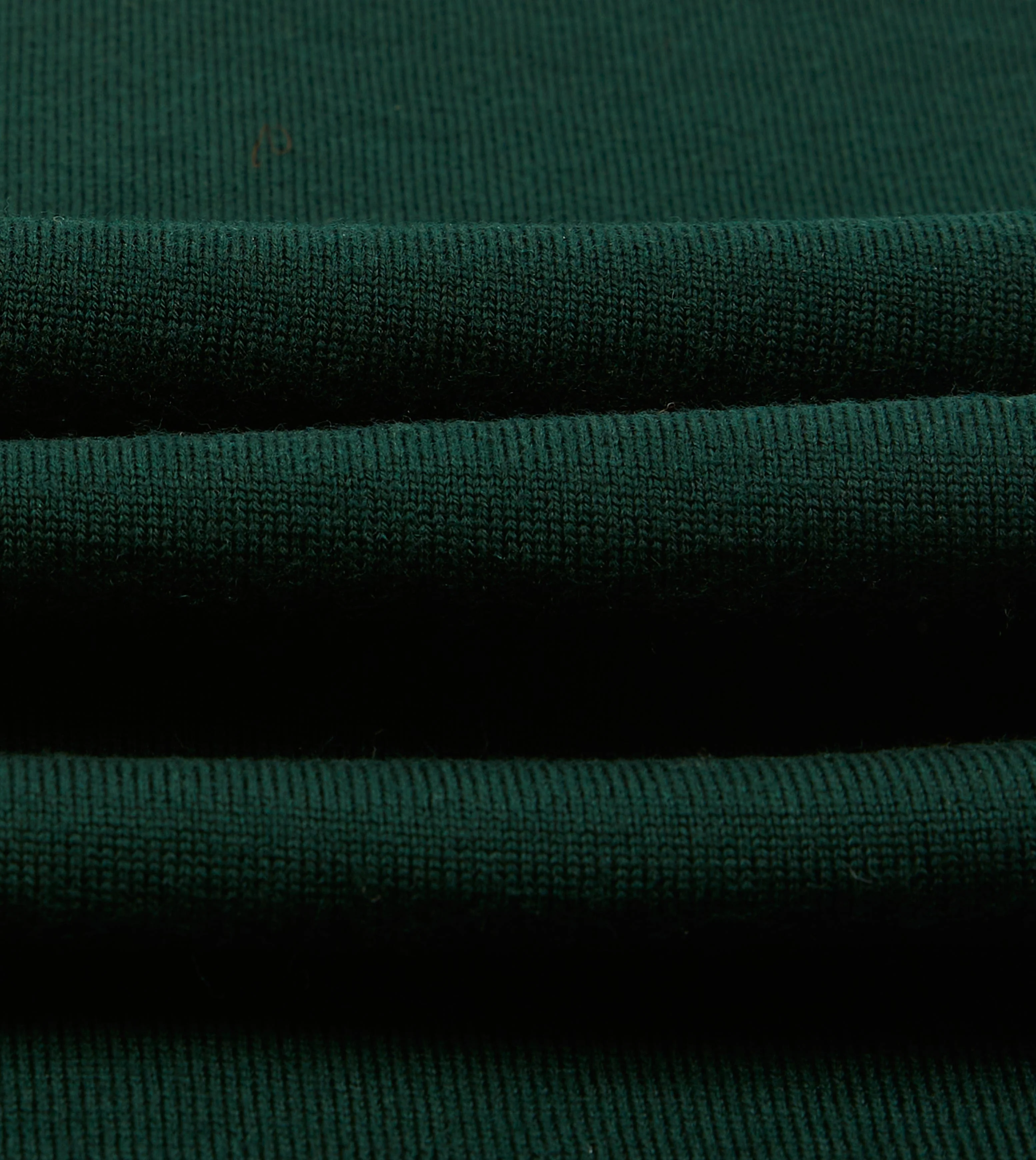 Green Merino Wool Knitted Rugby Shirt - Image 2