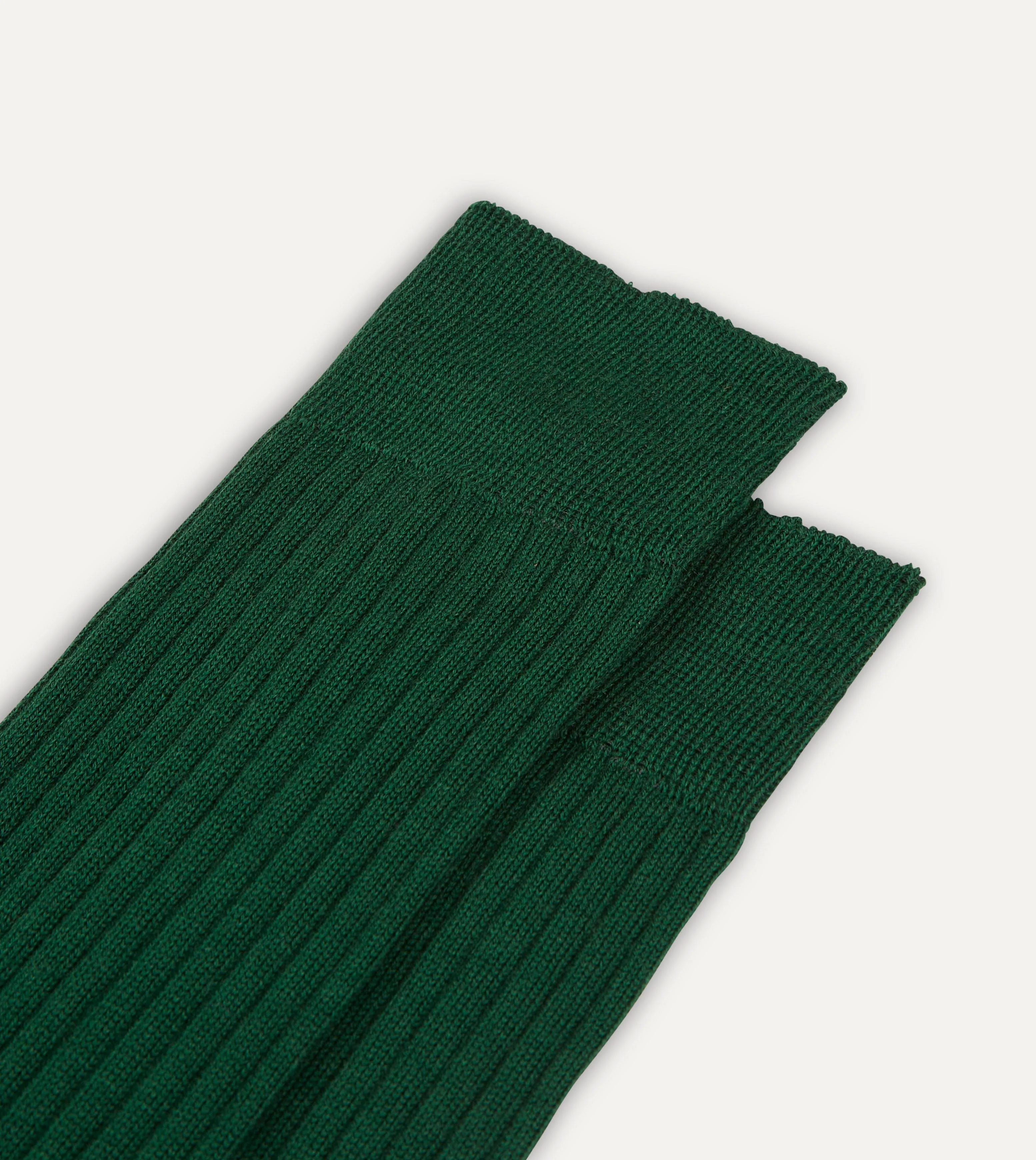 Green Wool Over-the-Calf Socks - Image 3