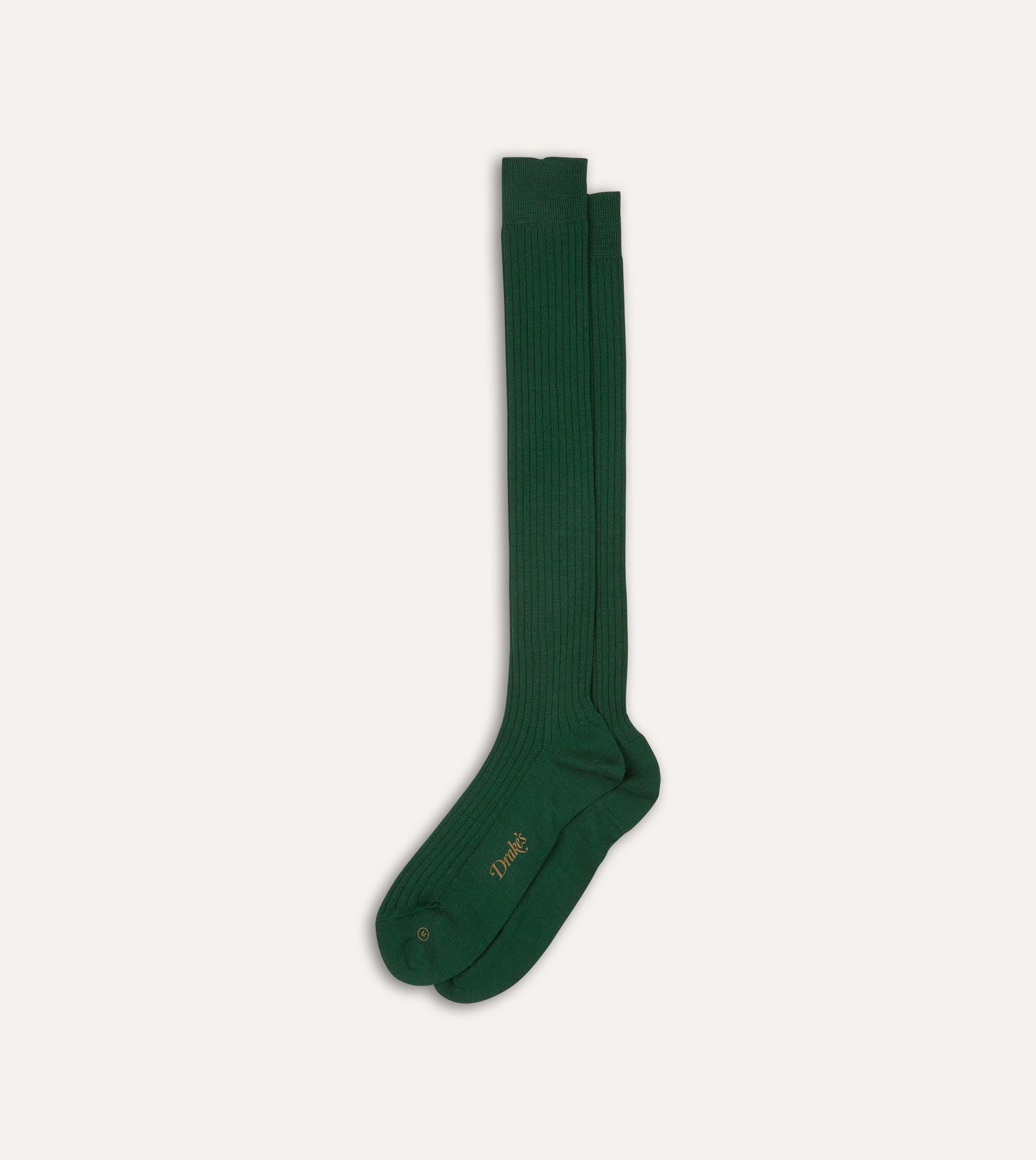 Green Wool Over-the-Calf Socks - Image 4