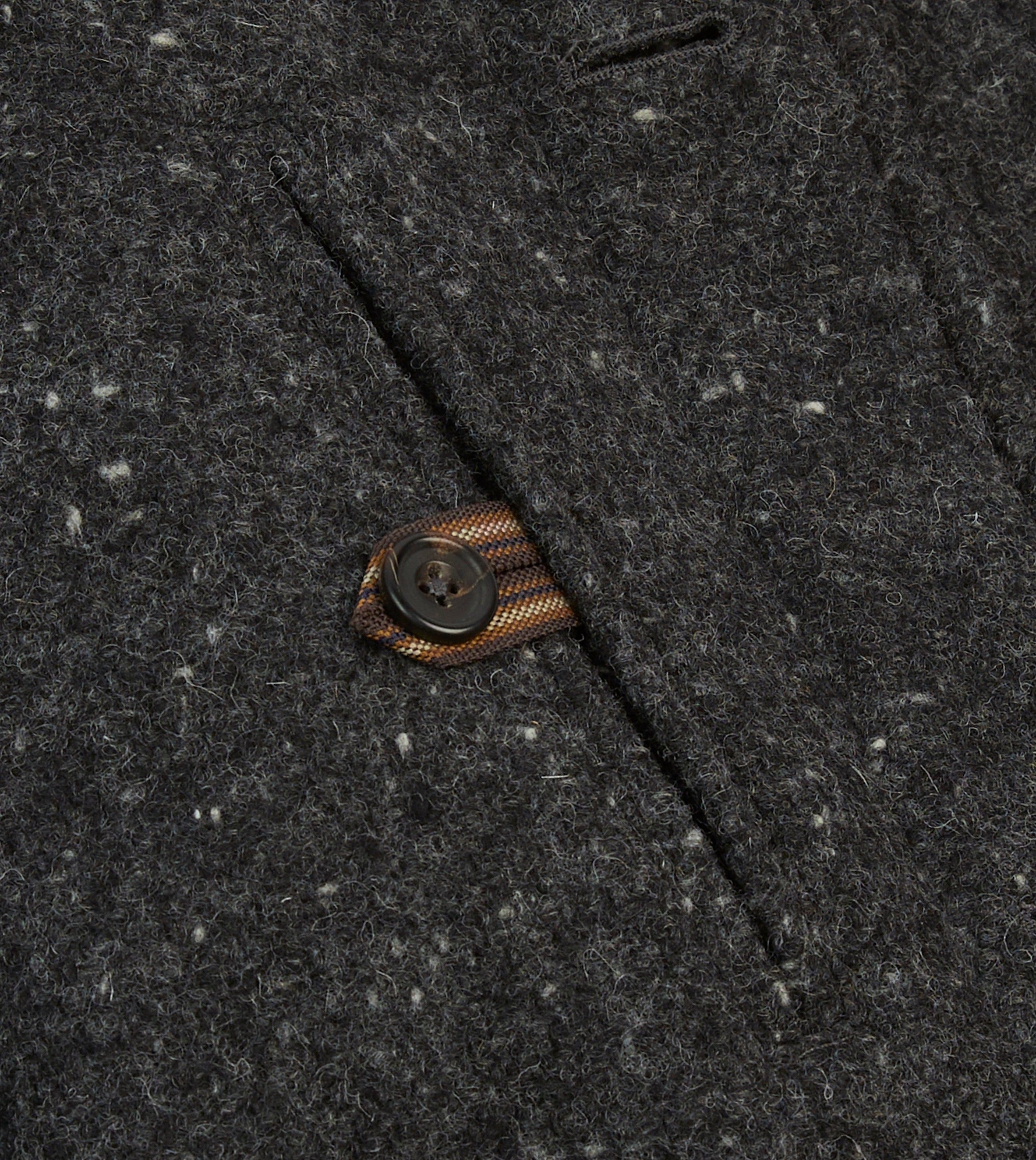 Grey Flecked Wool Raglan Coat - Image 7