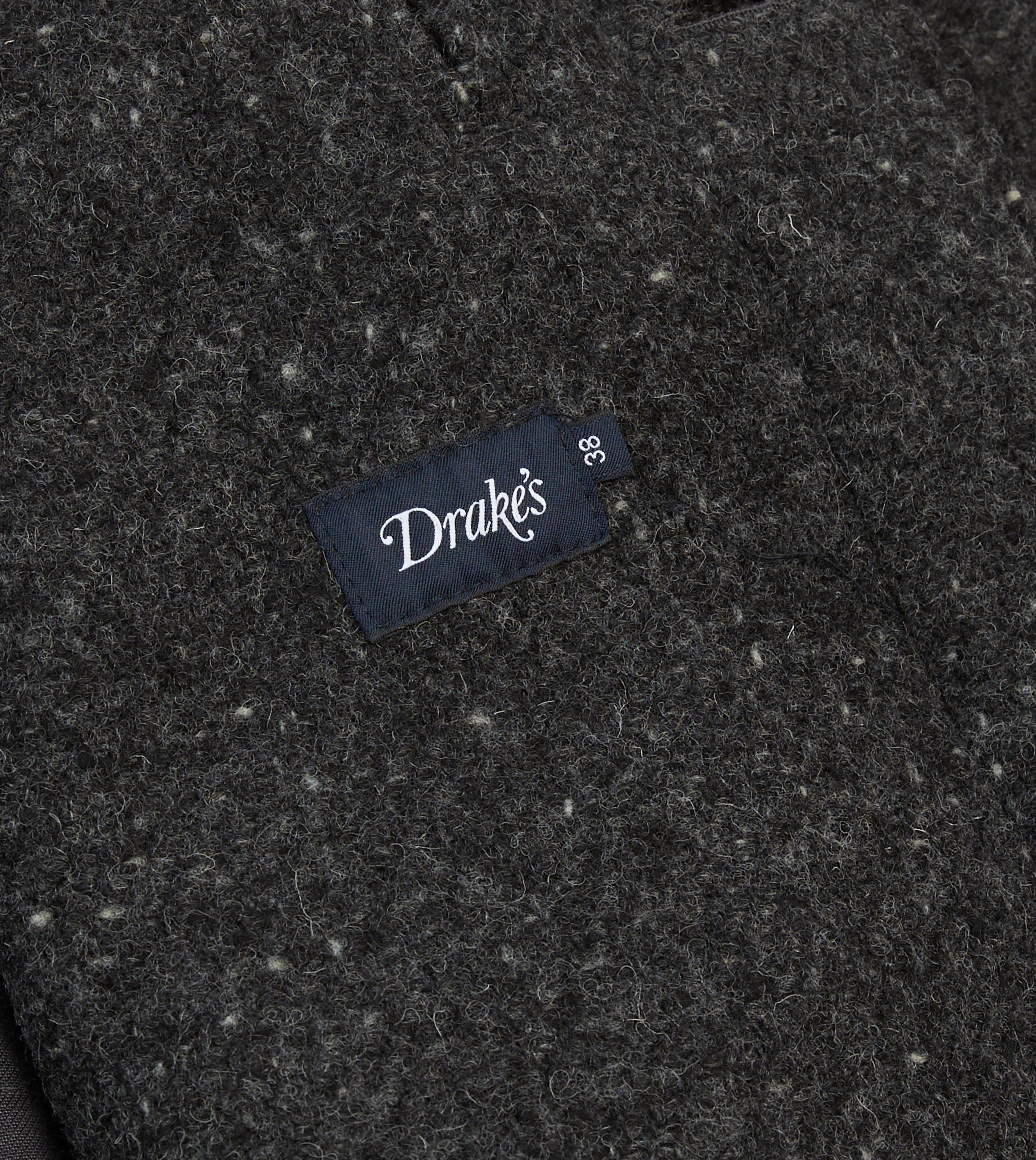Grey Flecked Wool Raglan Coat - Image 8