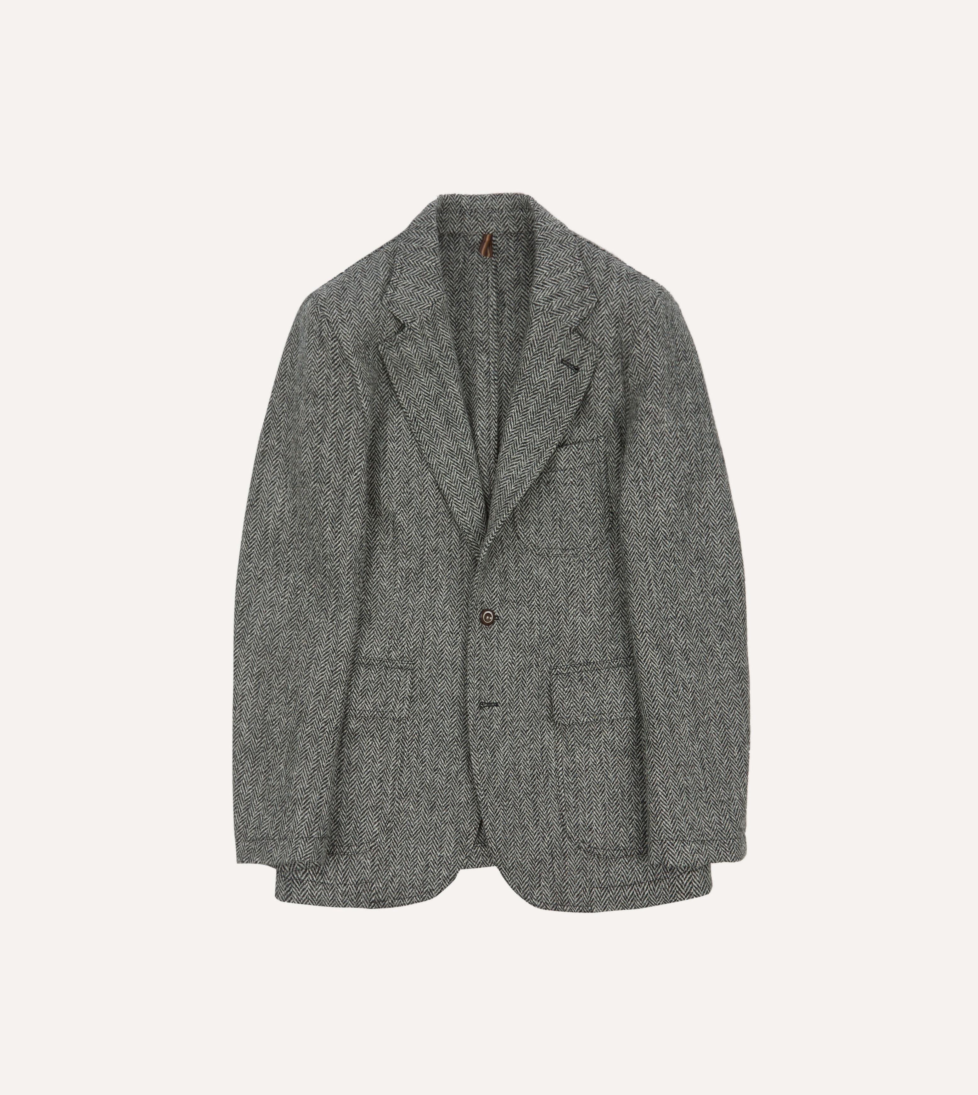 Grey Herringbone Harris Tweed Games Blazer Mk. VII - Image 3