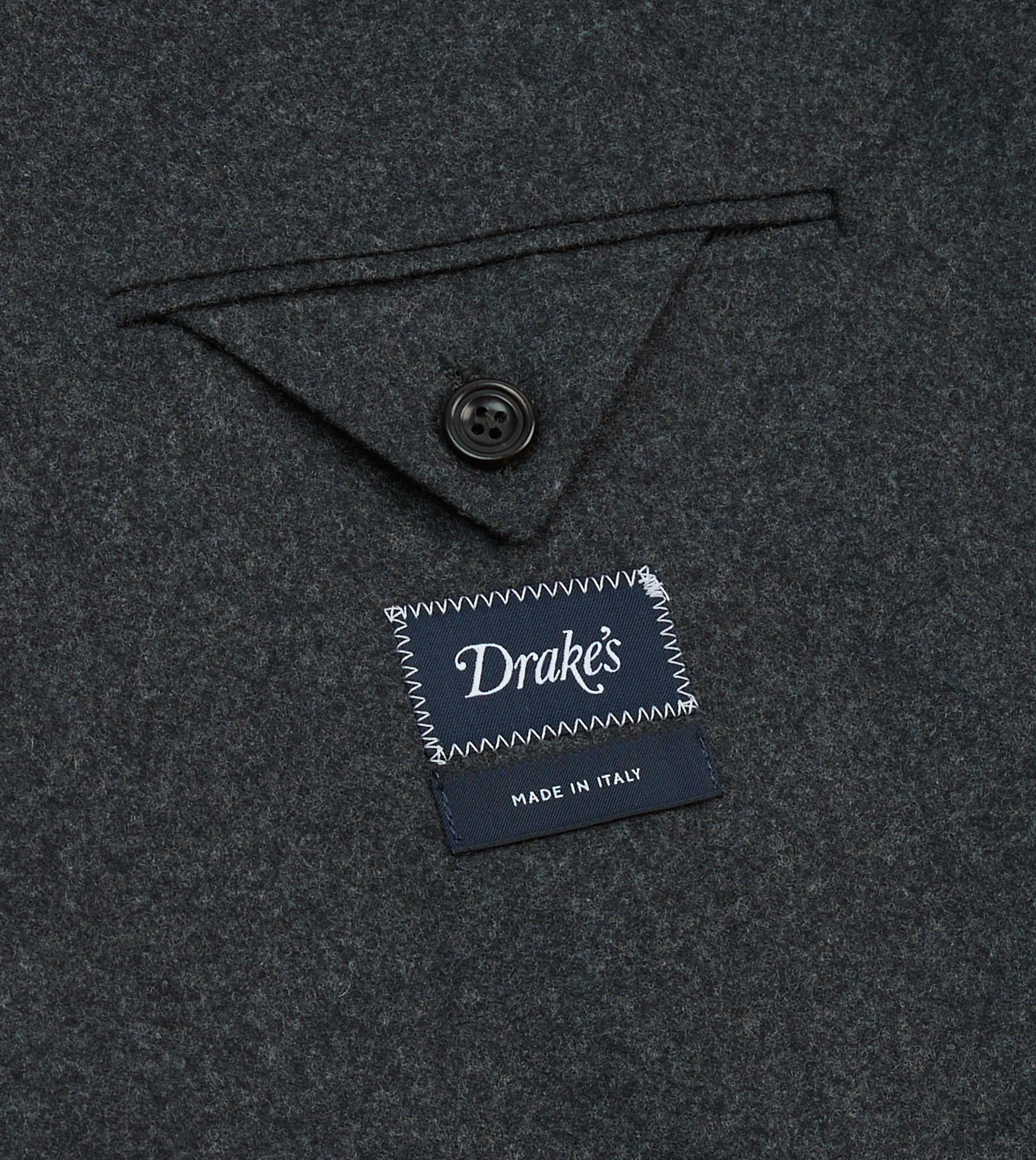 Grey Wool Flannel Tailored Jacket - Image 7