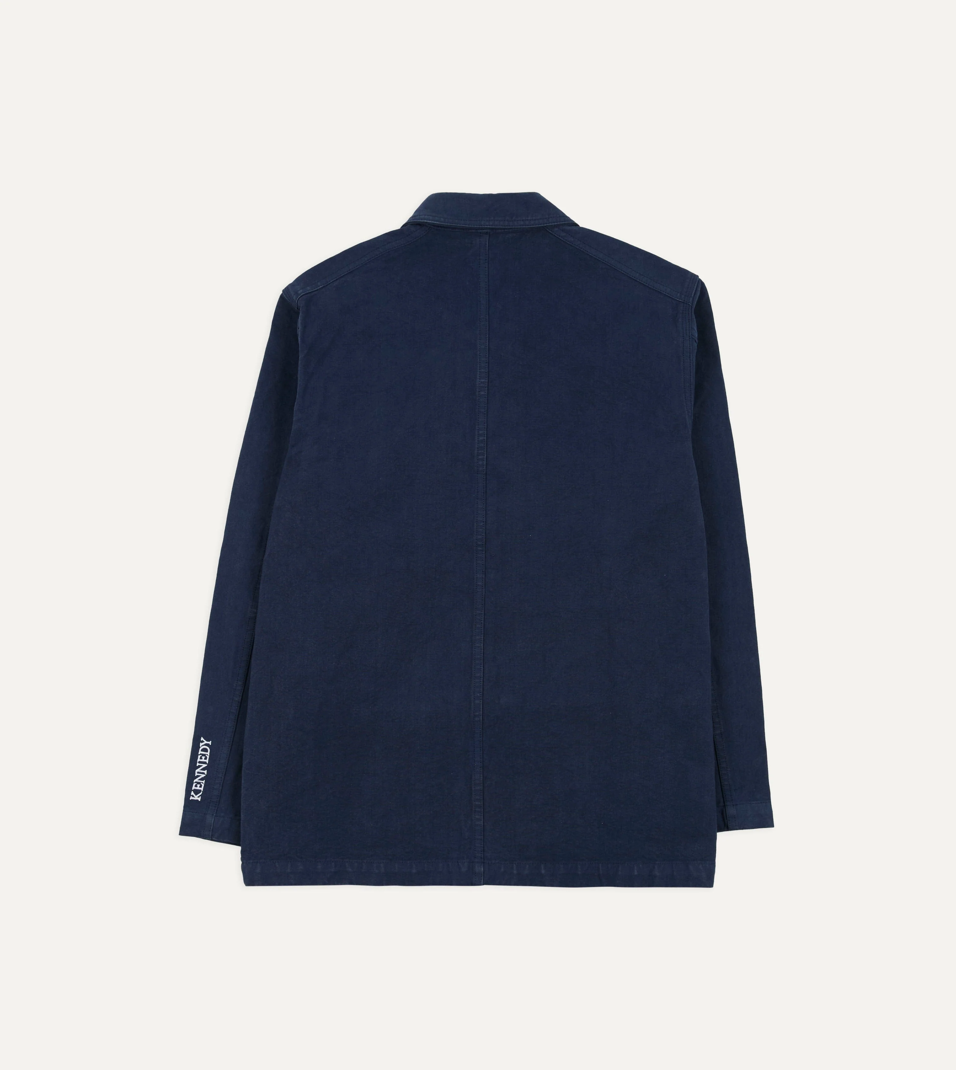 Kennedy by Drake’s Navy Cotton Duck Canvas Five-Pocket Chore Jacket - Image 9