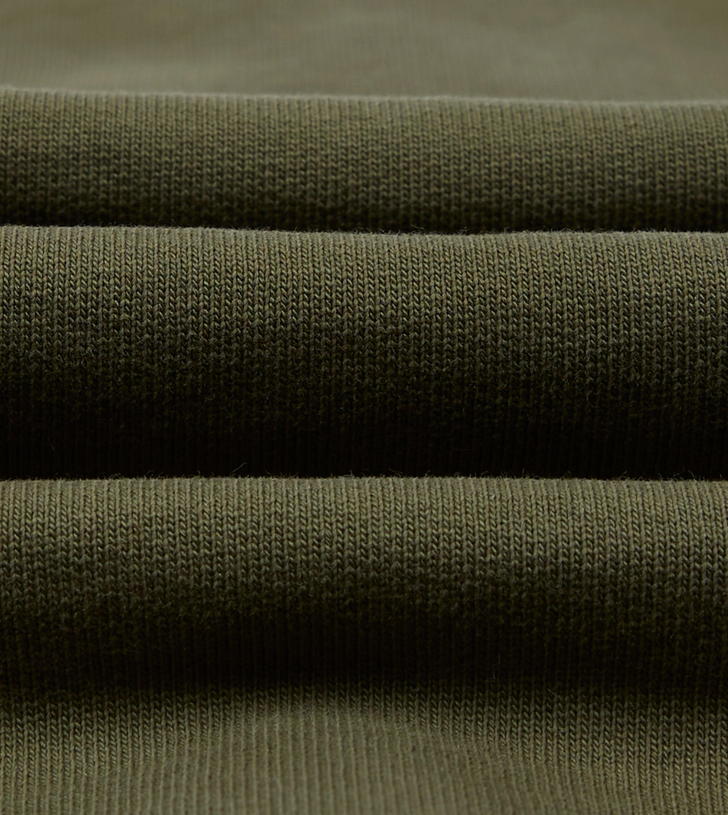Khaki Green Cotton Quarter Zip Sweatshirt - Image 2