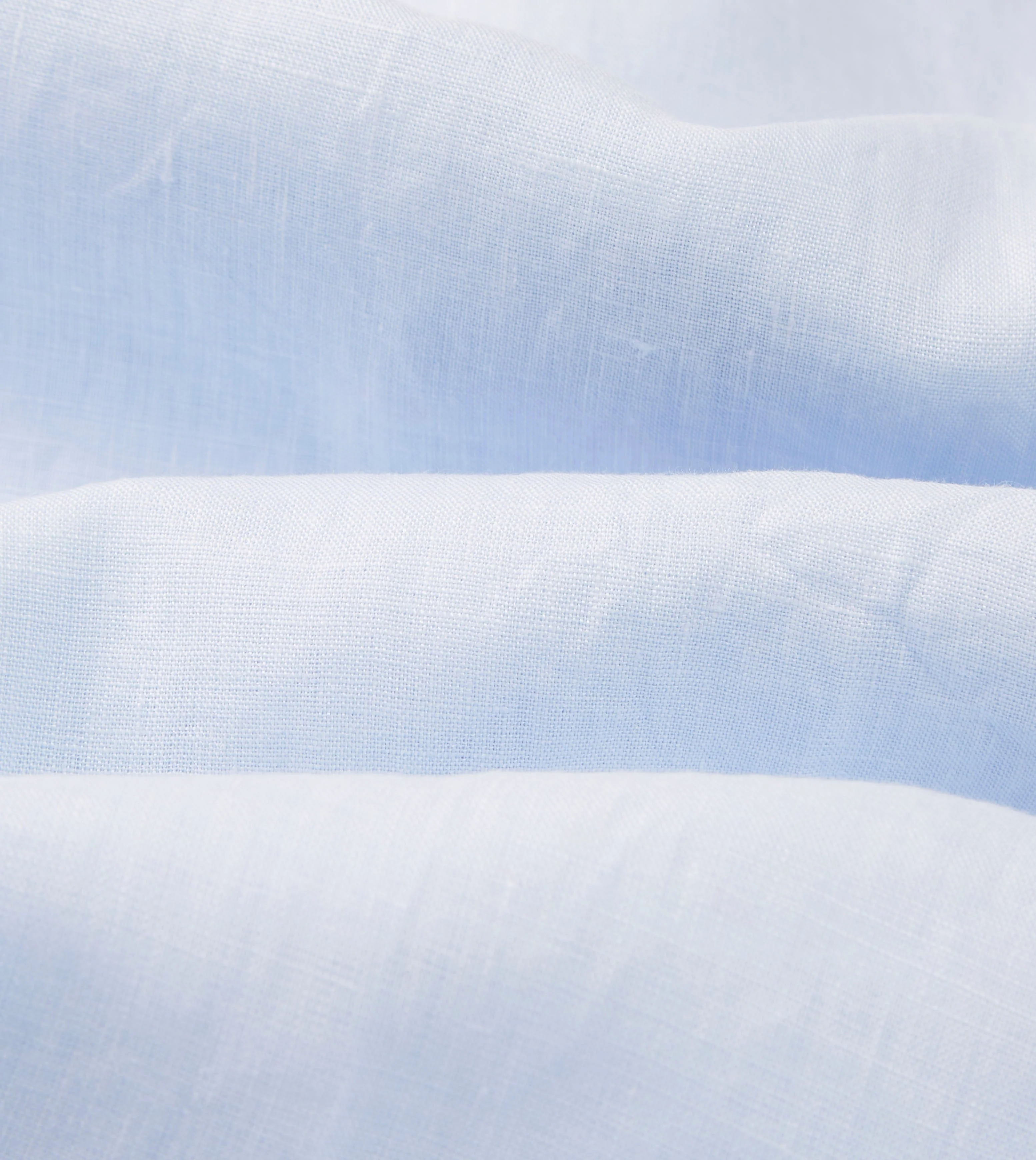Light Blue Linen Spread Collar Shirt - Image 2