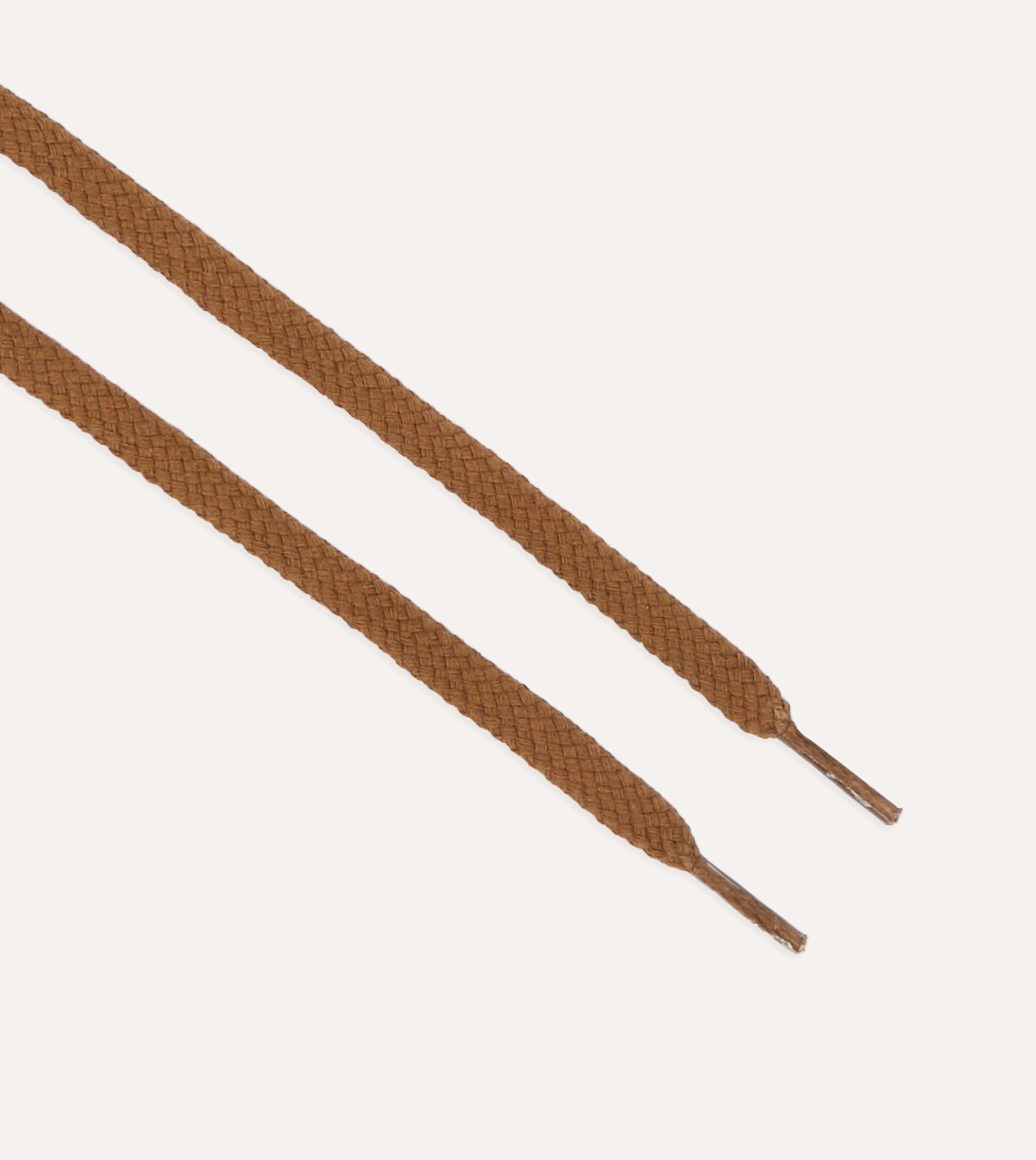 Light Brown Cotton 70cm Shoelaces - Image 2