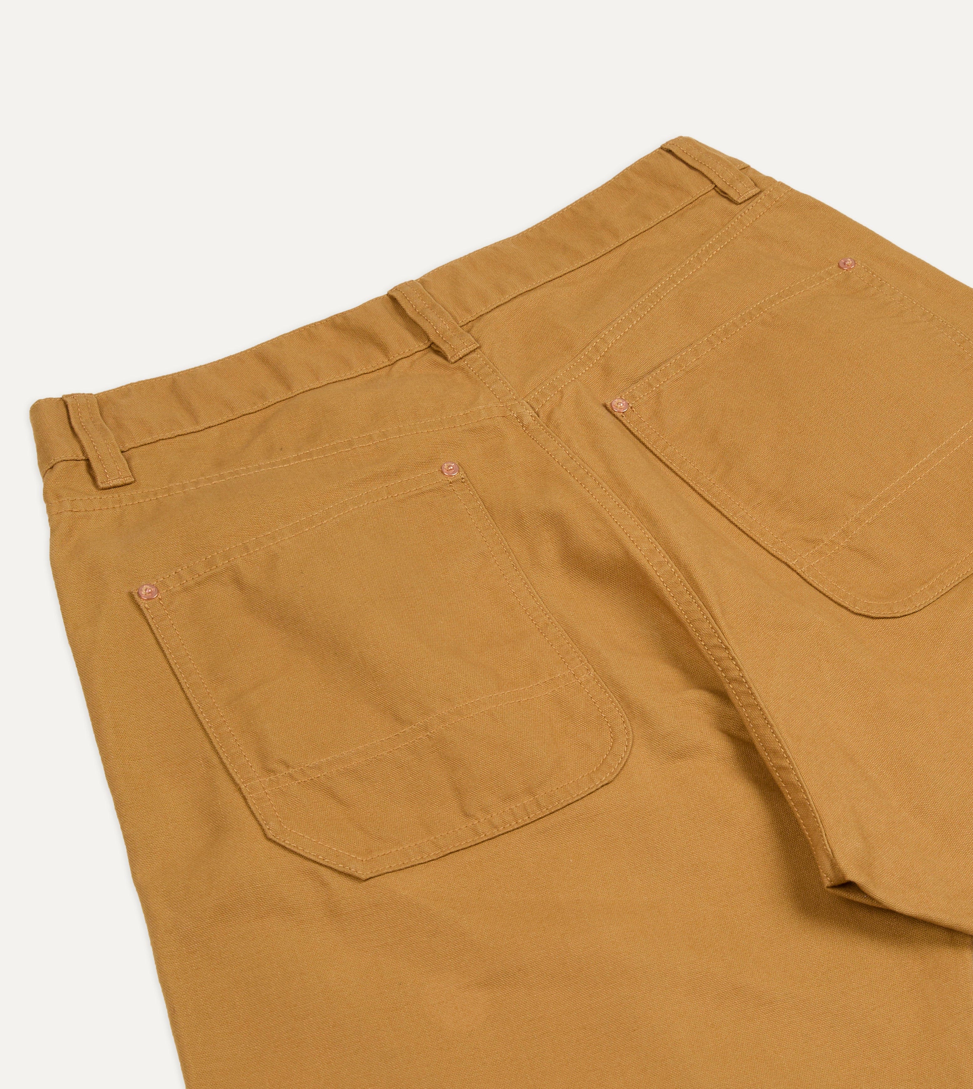 Mustard Cotton Canvas Carpenter Pant - Image 5