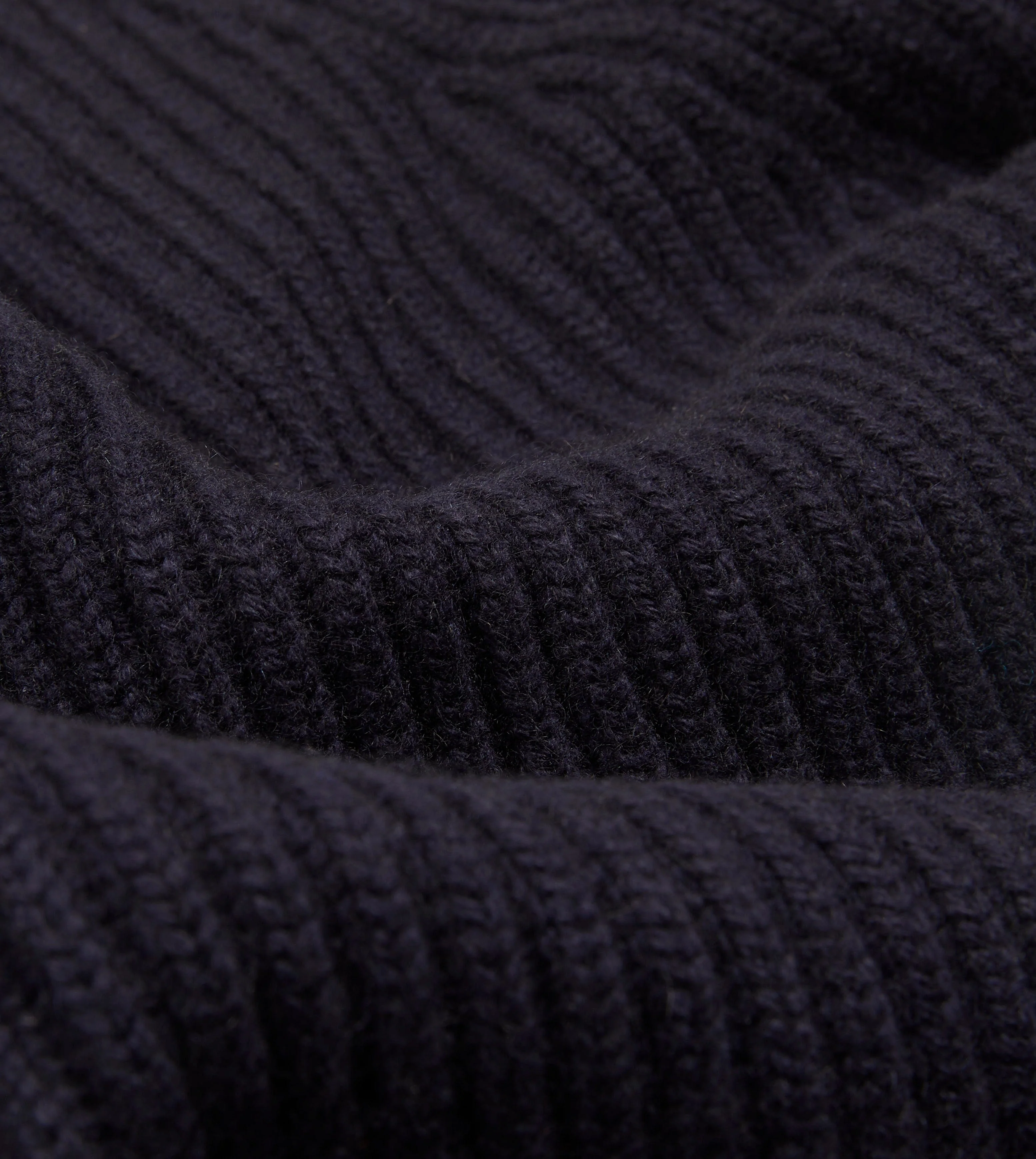 Navy Cashmere Shawl Collar Cardigan - Image 2