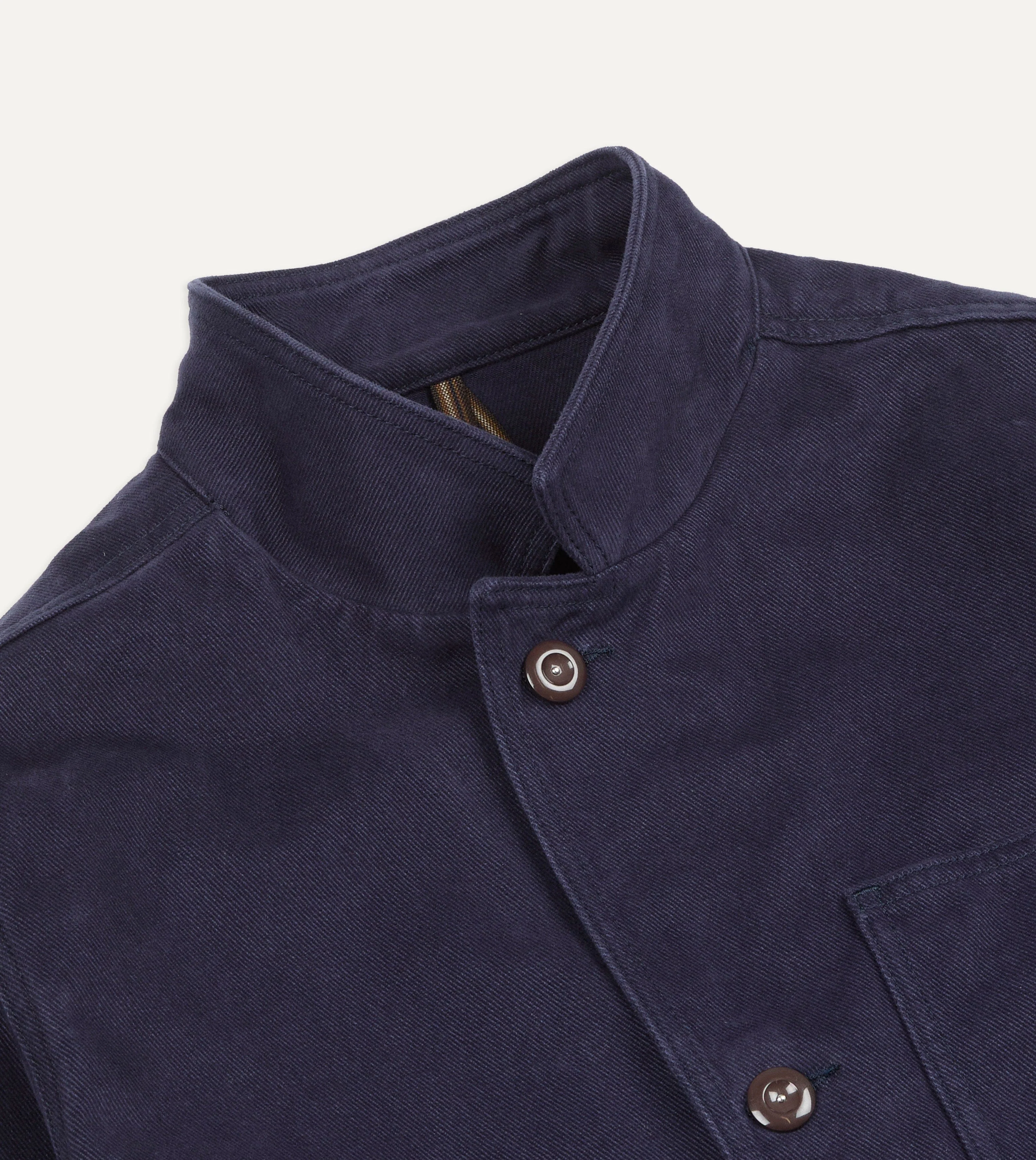 Navy Cotton Canvas Utility Blazer - Image 4