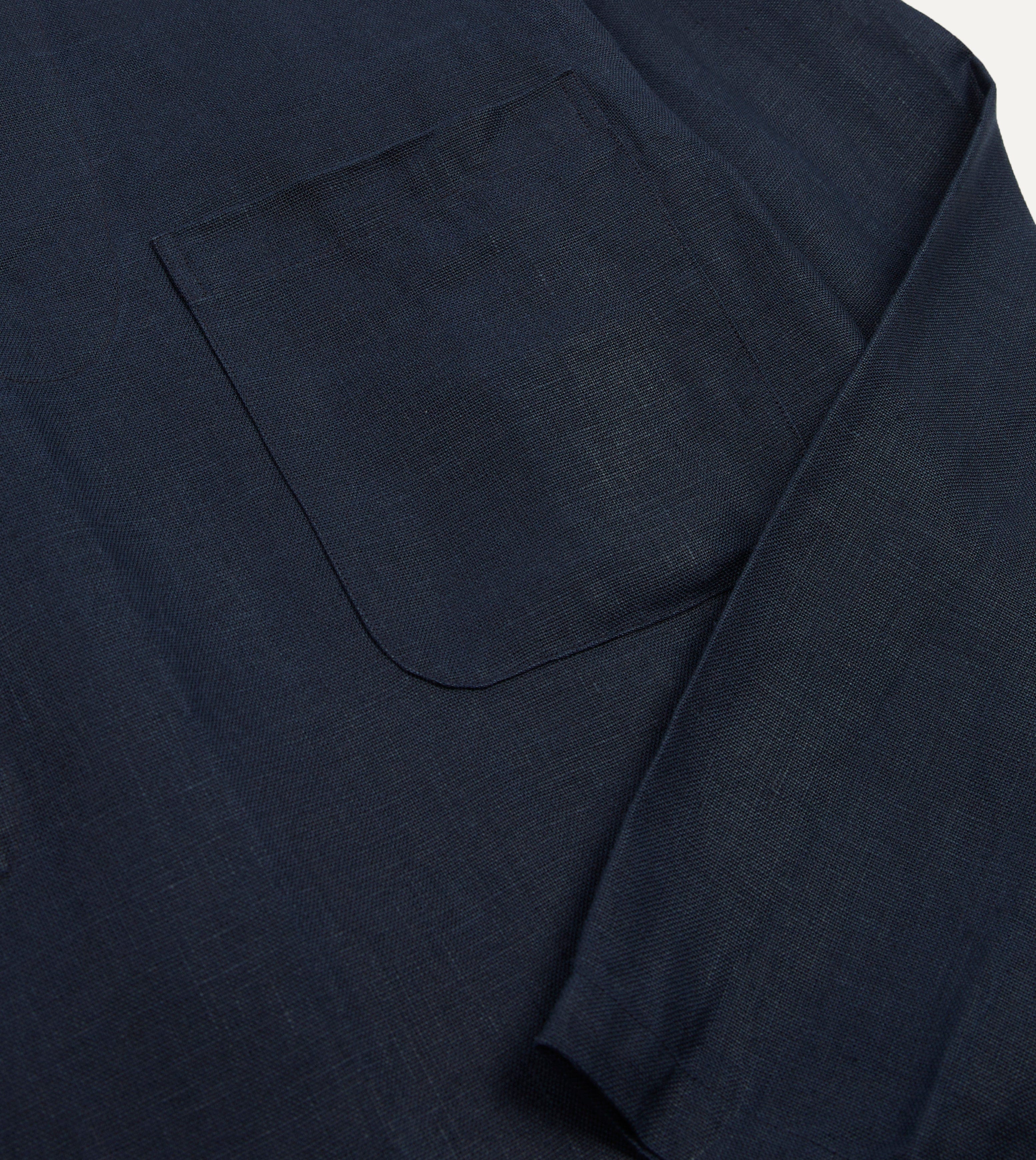 Navy Irish Linen Smock - Image 4