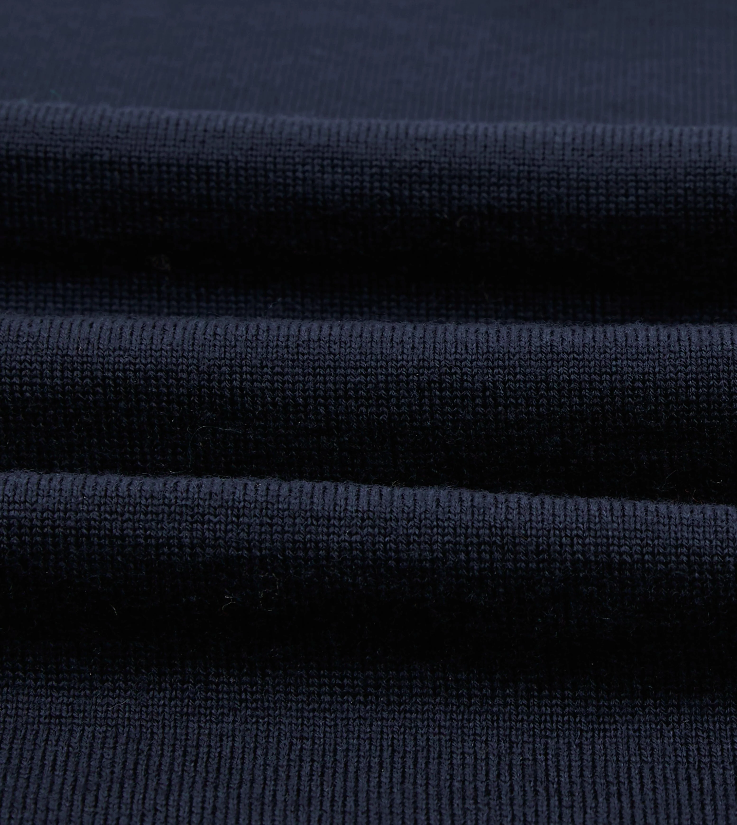 Navy Merino Wool Knitted Rugby Shirt - Image 2