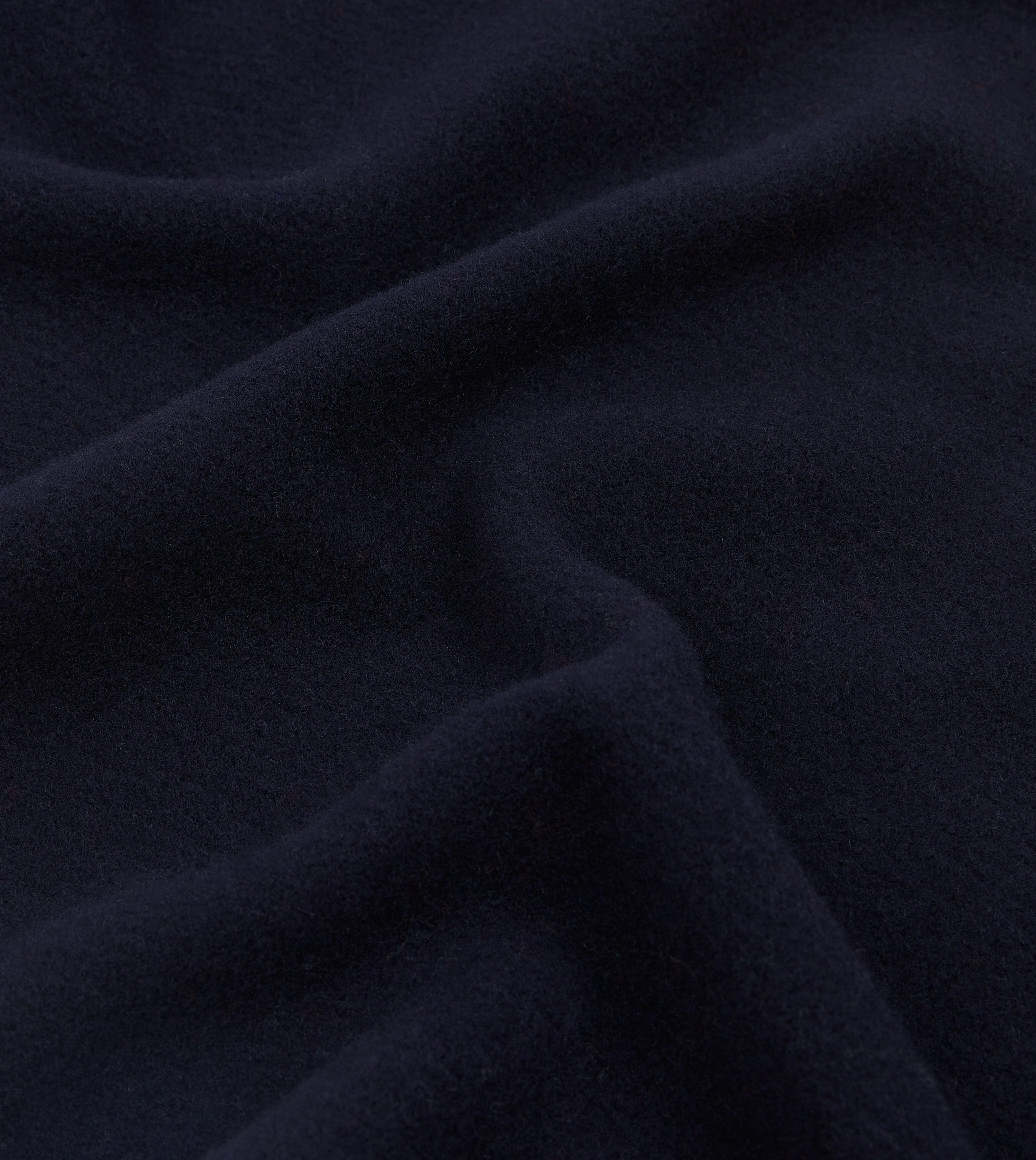 Navy Solid Wool Scarf - Image 2