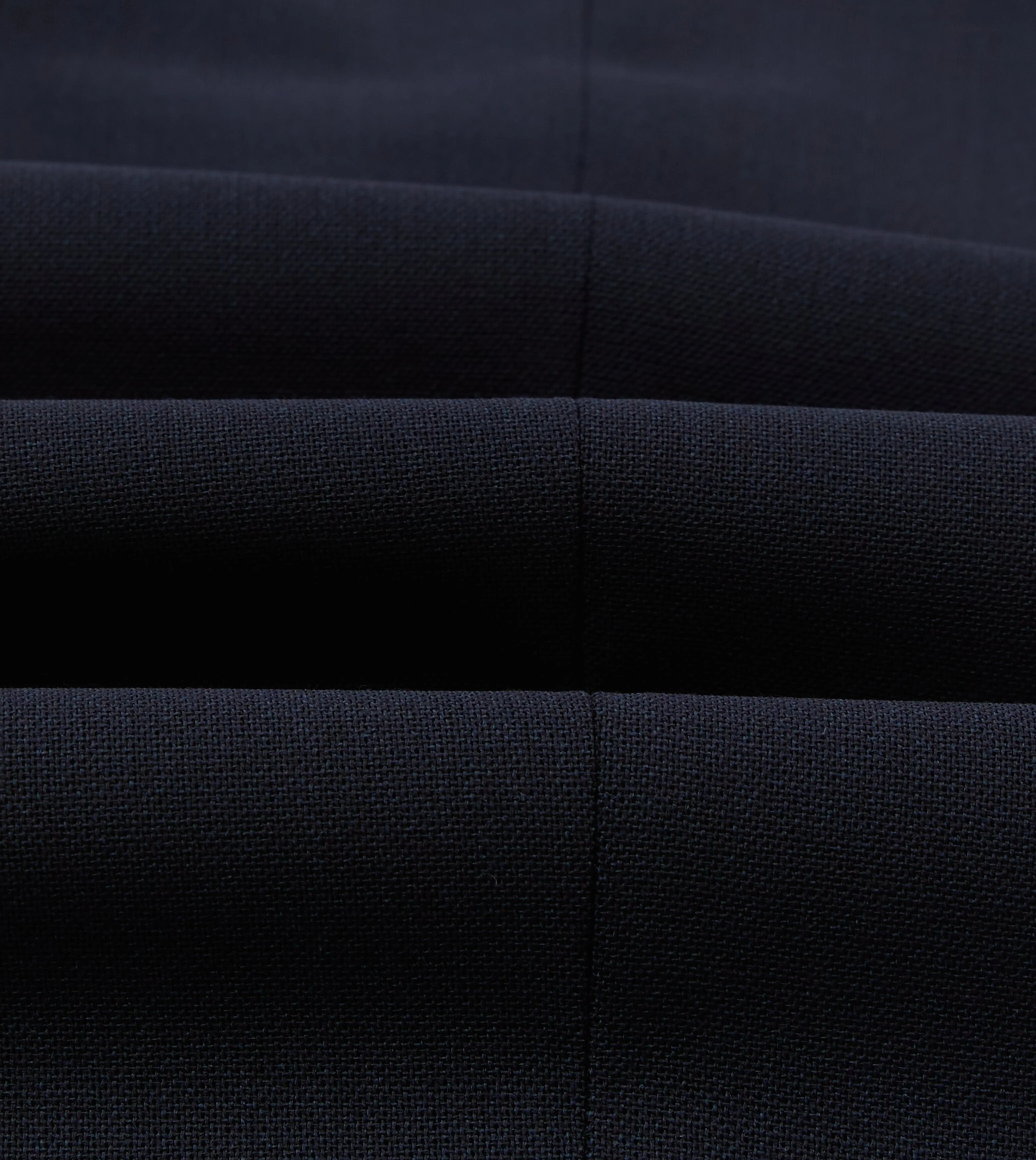 Navy Tropical Wool Single Pleat Trouser - Image 2