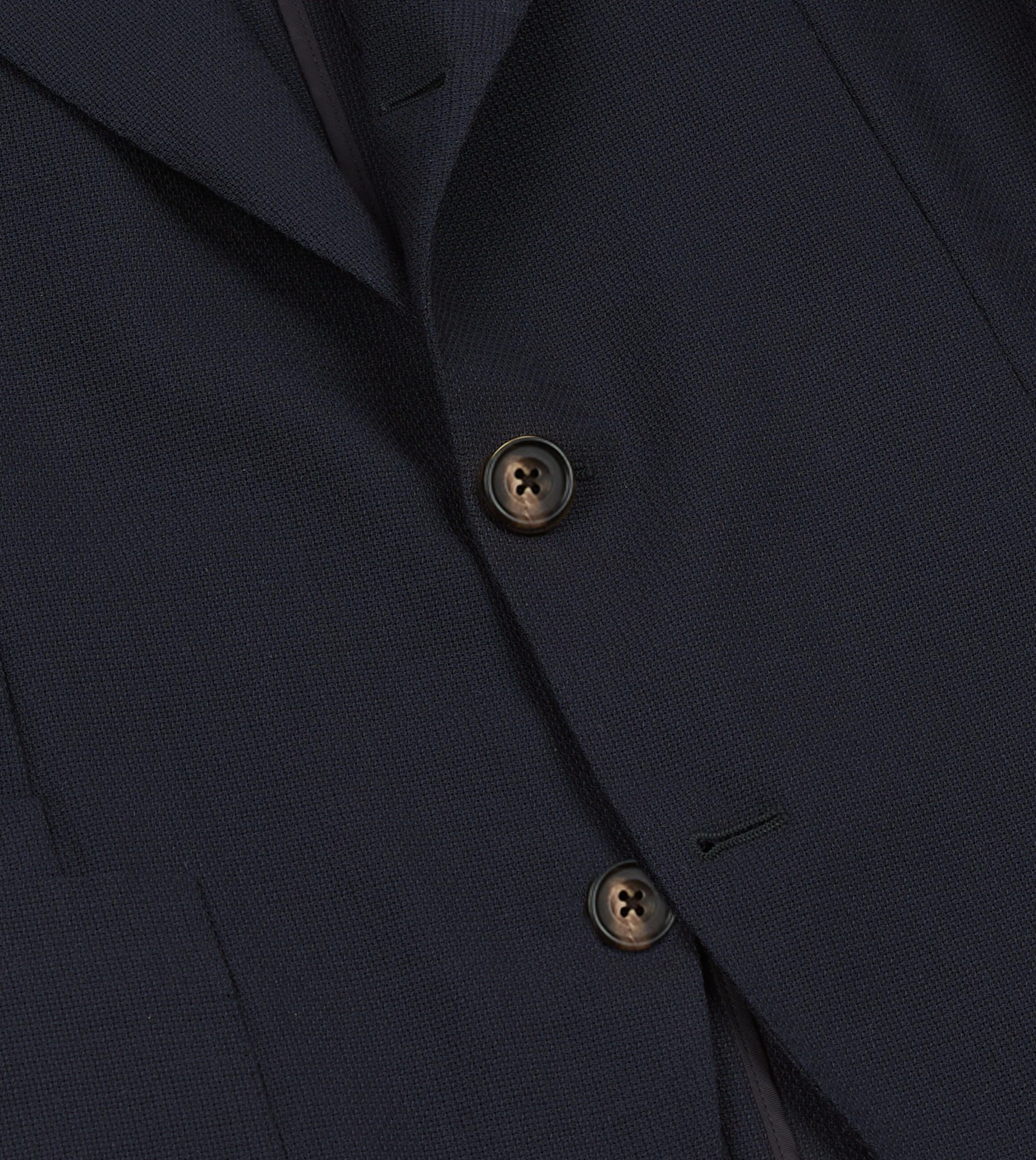 Navy Wool Open Weave Travel Blazer - Image 5