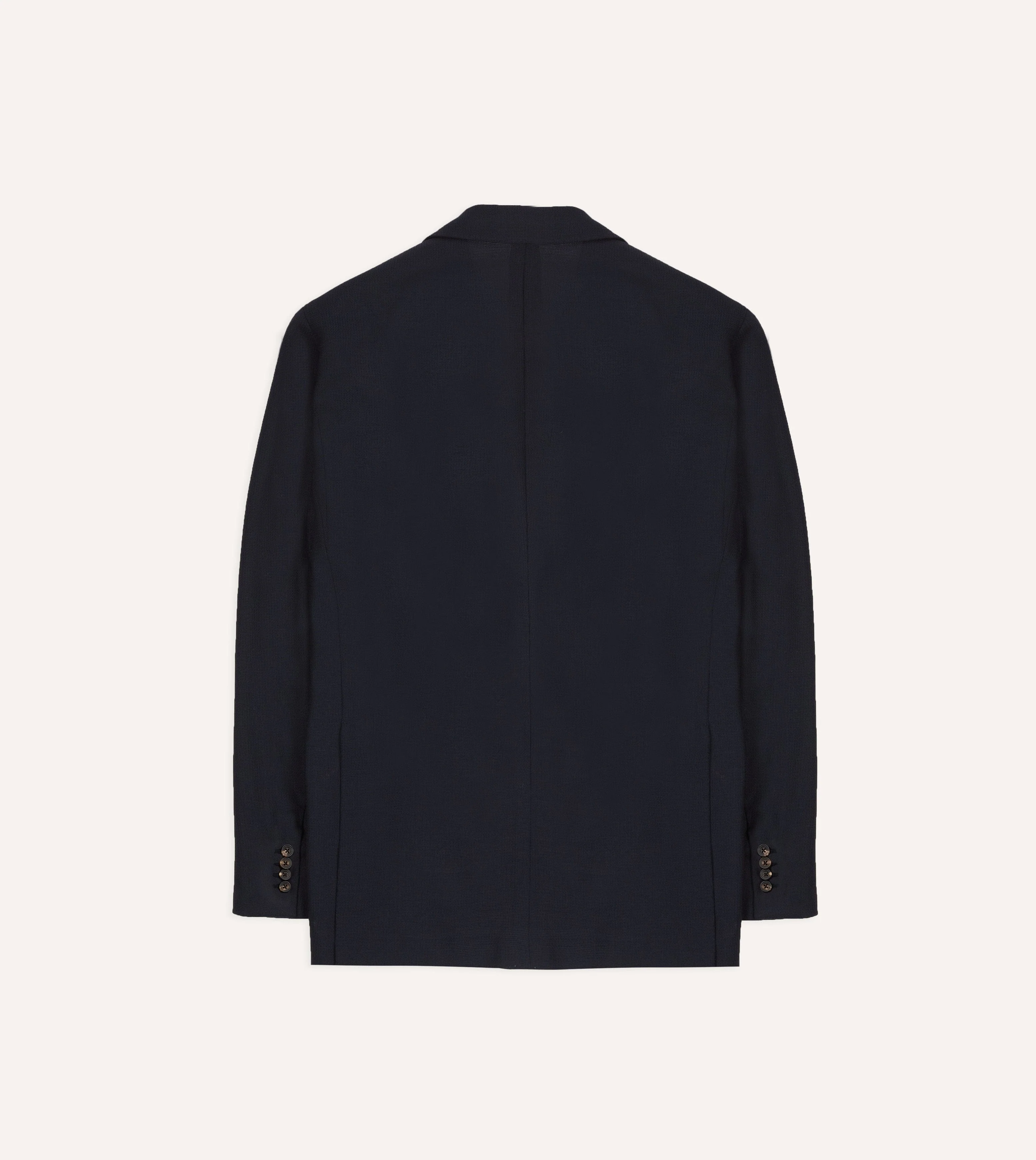 Navy Wool Open Weave Travel Blazer - Image 8