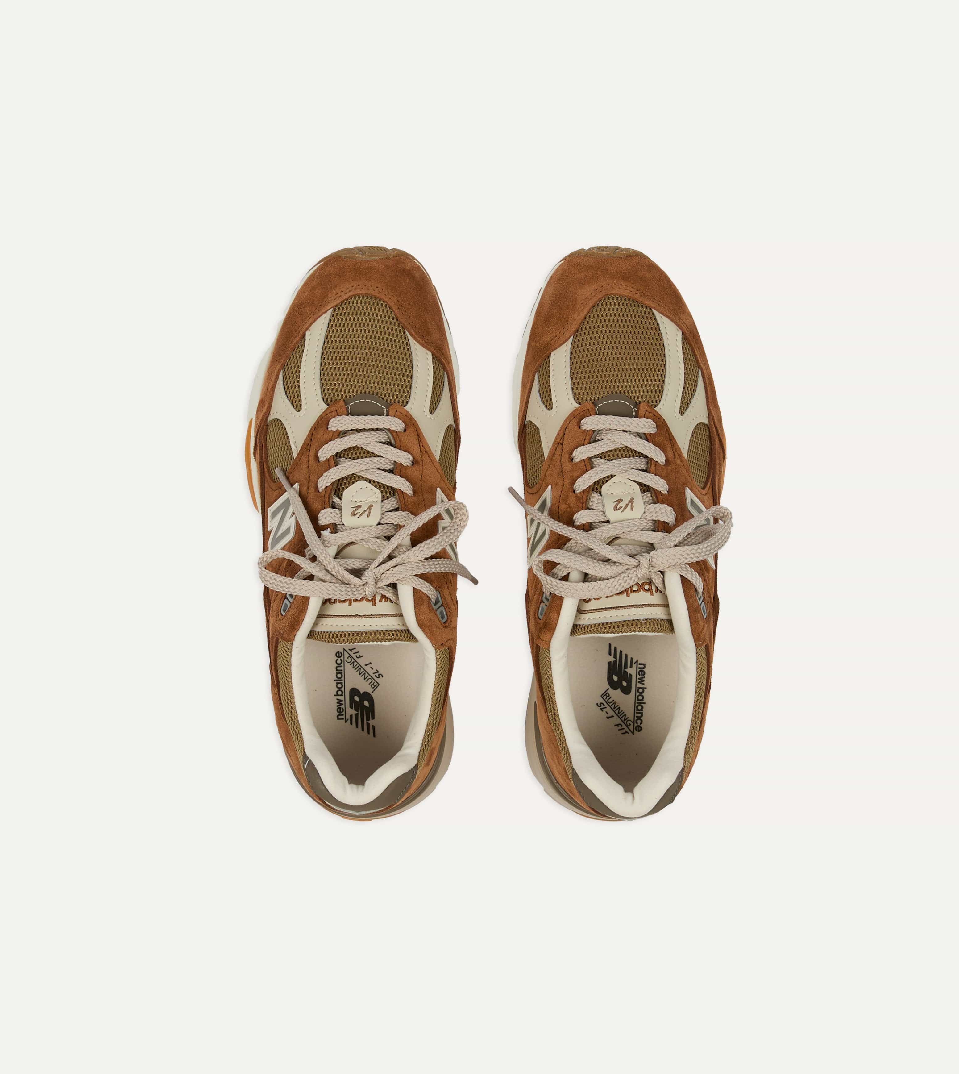 New Balance ‘Iconic Influences’ Caramel Café Made in UK 991v2 Trainers - Image 4