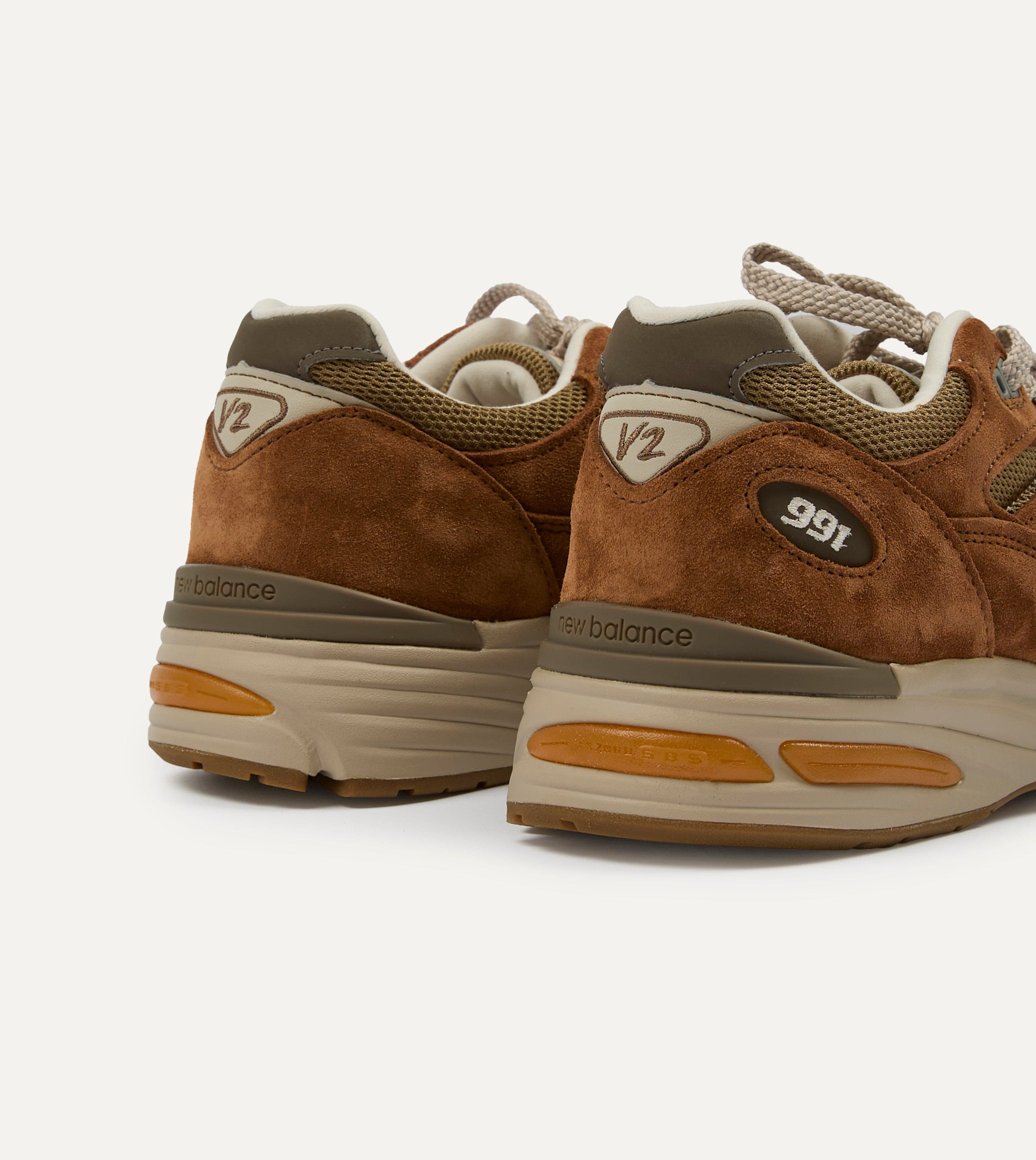 New Balance ‘Iconic Influences’ Caramel Café Made in UK 991v2 Trainers - Image 5