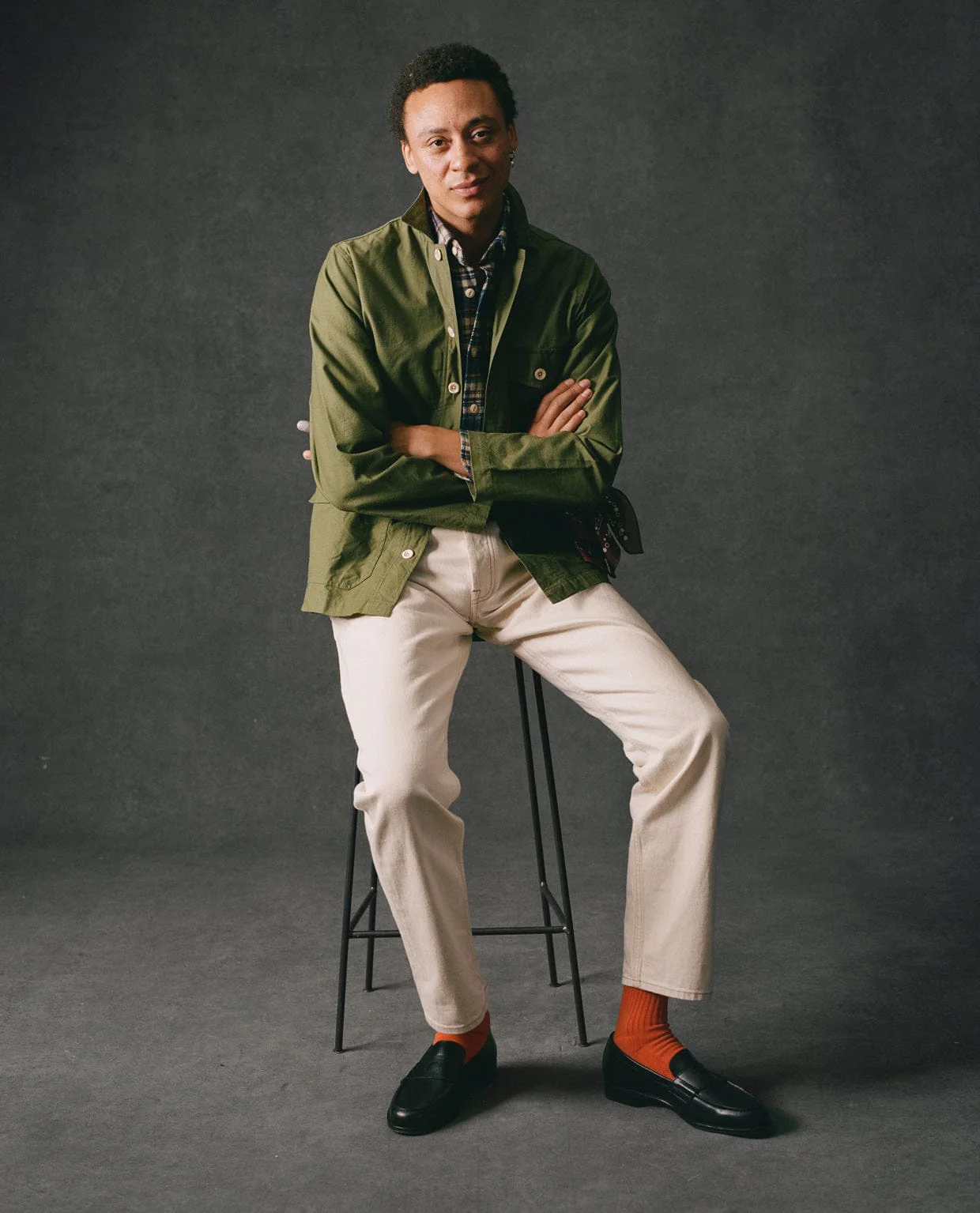 Olive Cotton Overshirt - Image 8