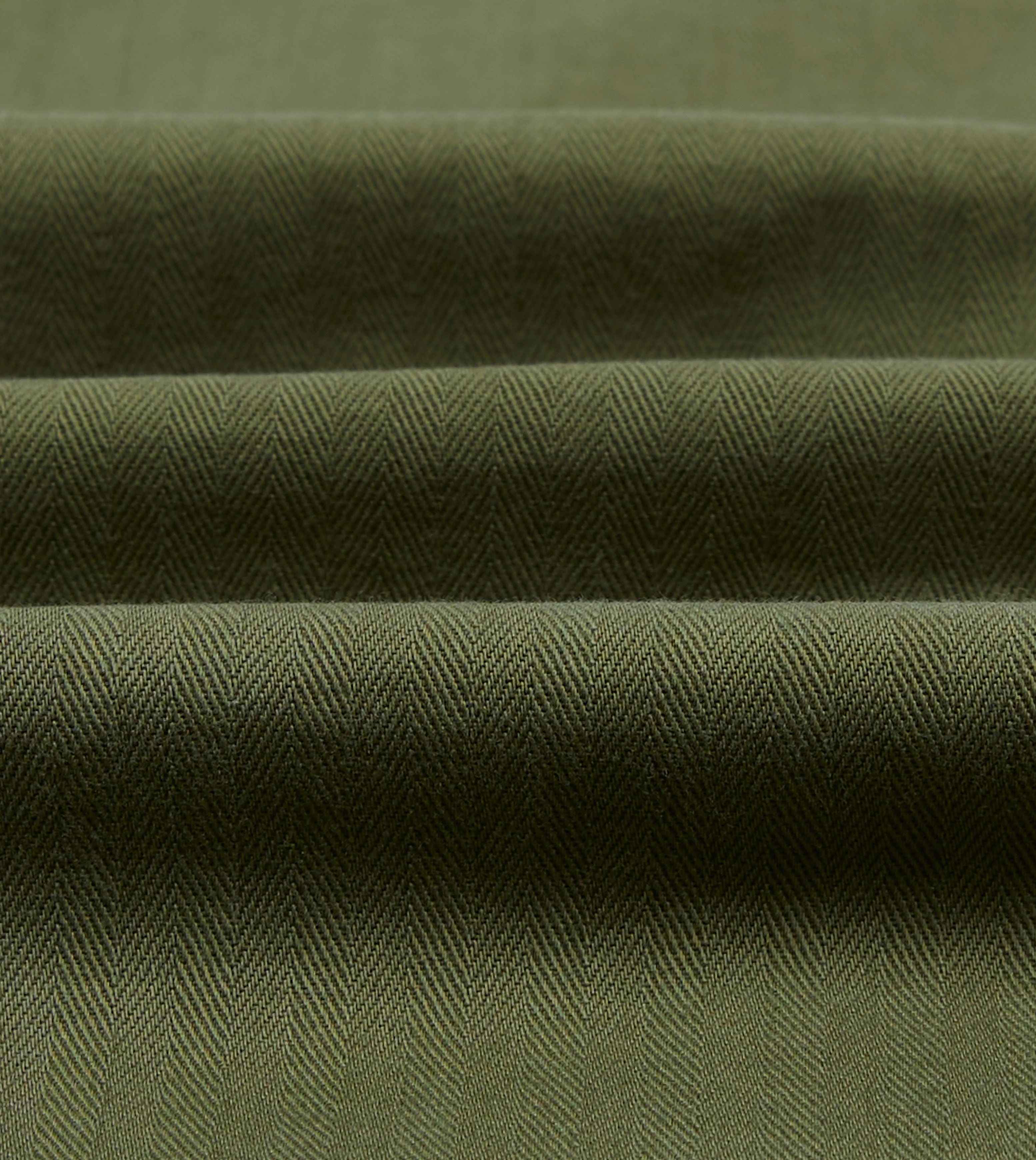 Olive Herringbone Cotton Jungle Jacket - Image 2