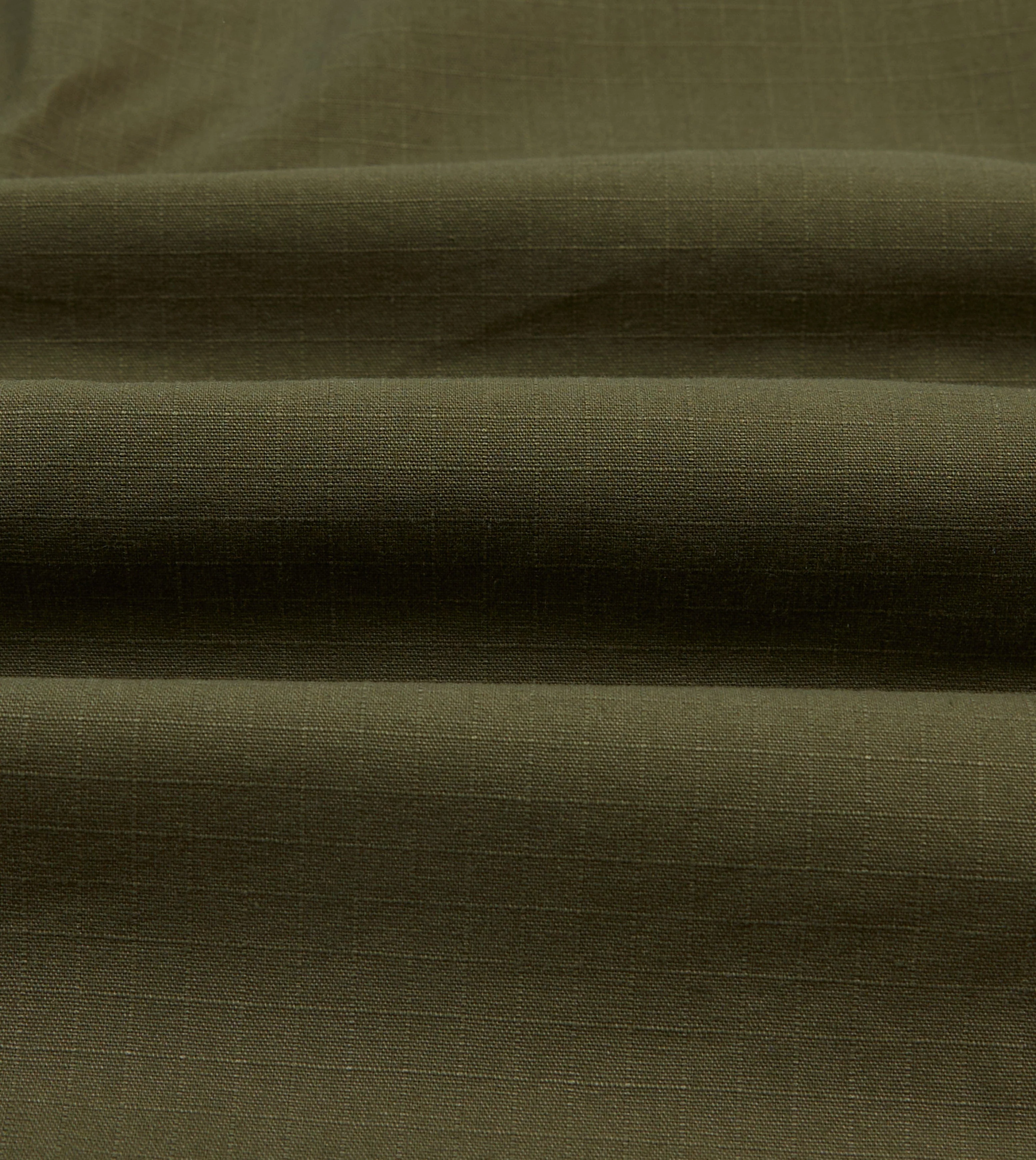 Olive Ripstop Cotton Work Shirt - Image 2