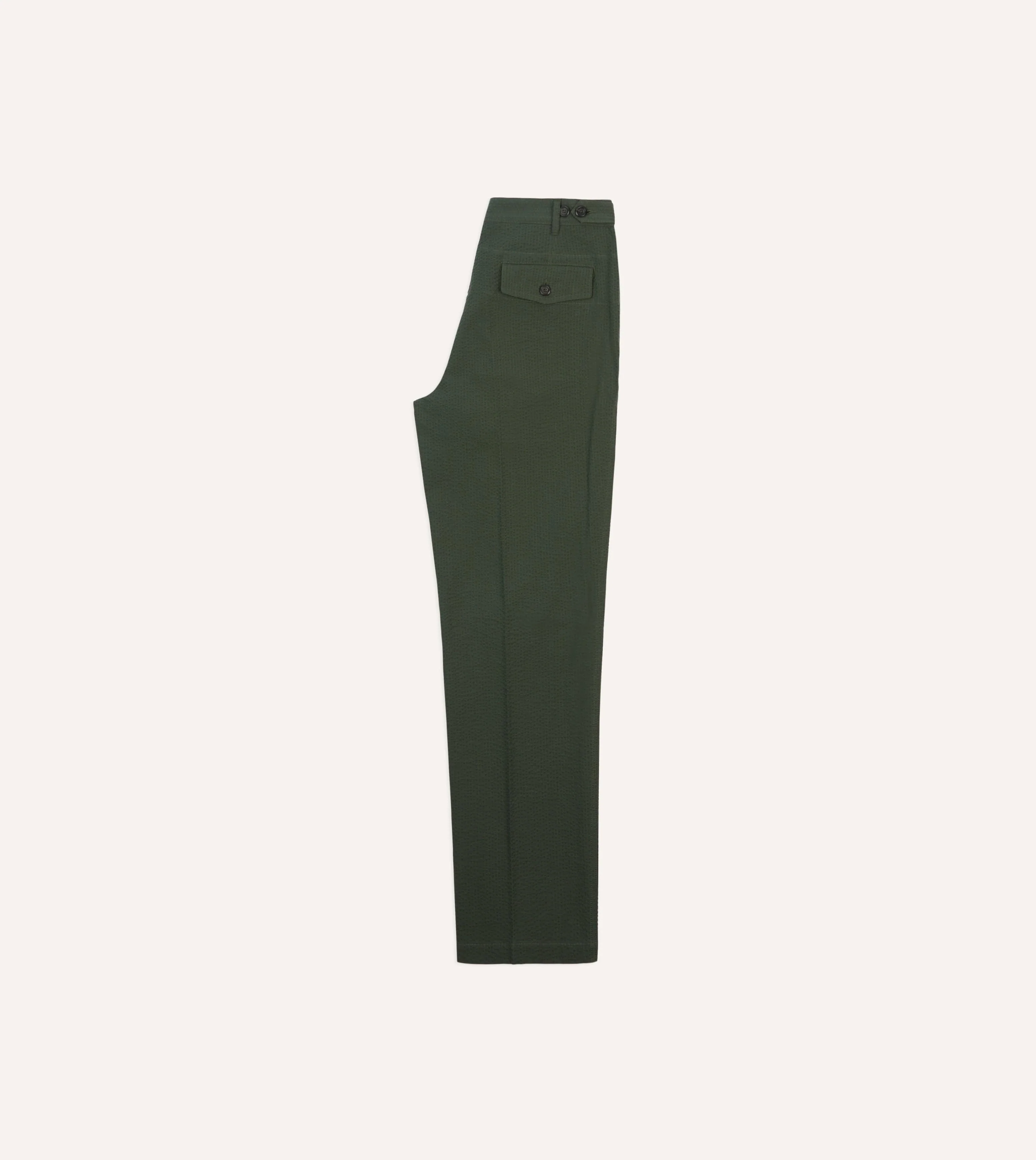Olive Seersucker Games Trousers - Image 5