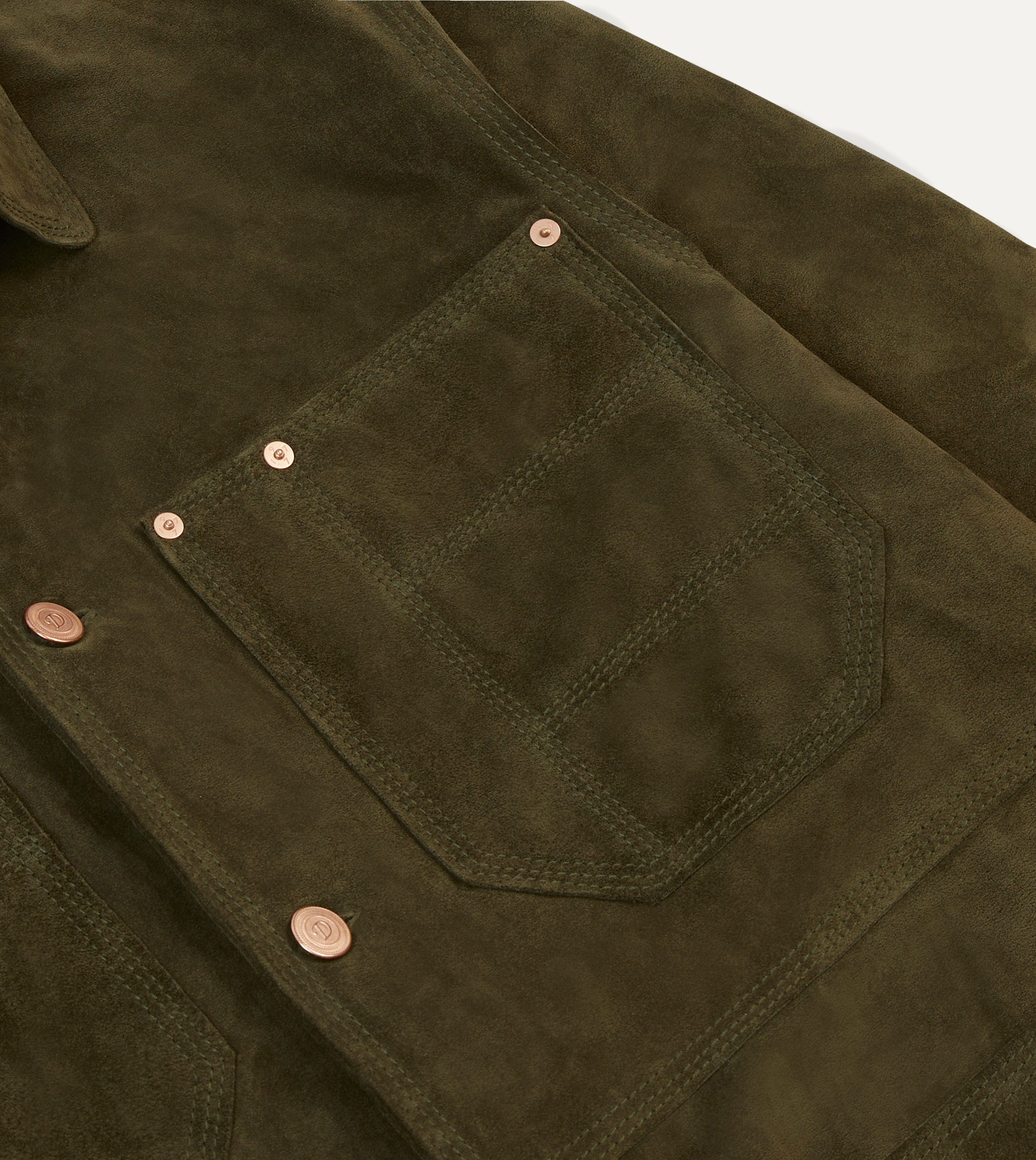 Olive Suede Welder Jacket - Image 5